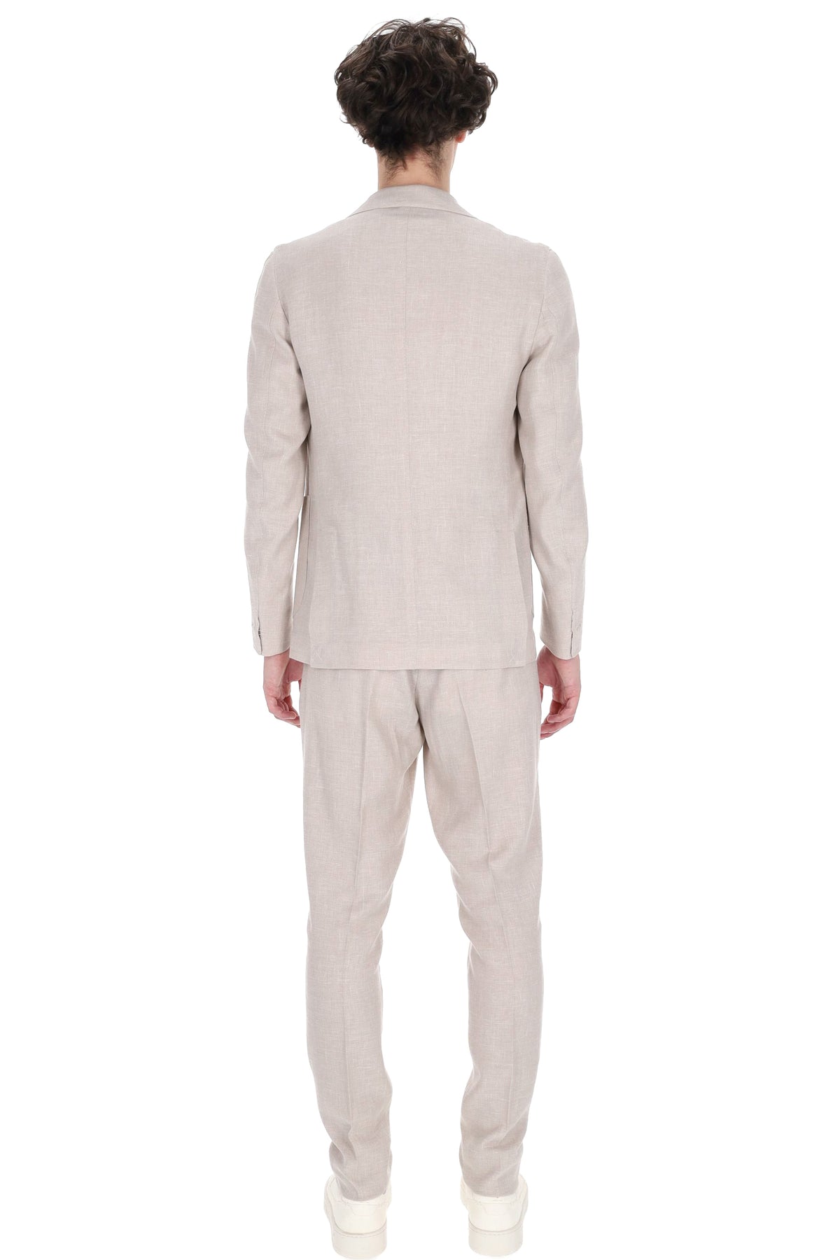 Eleventy Abito in lino-lana-seta tessuto Zegna Cross-ply M75ABUC10 TES0K024 02N