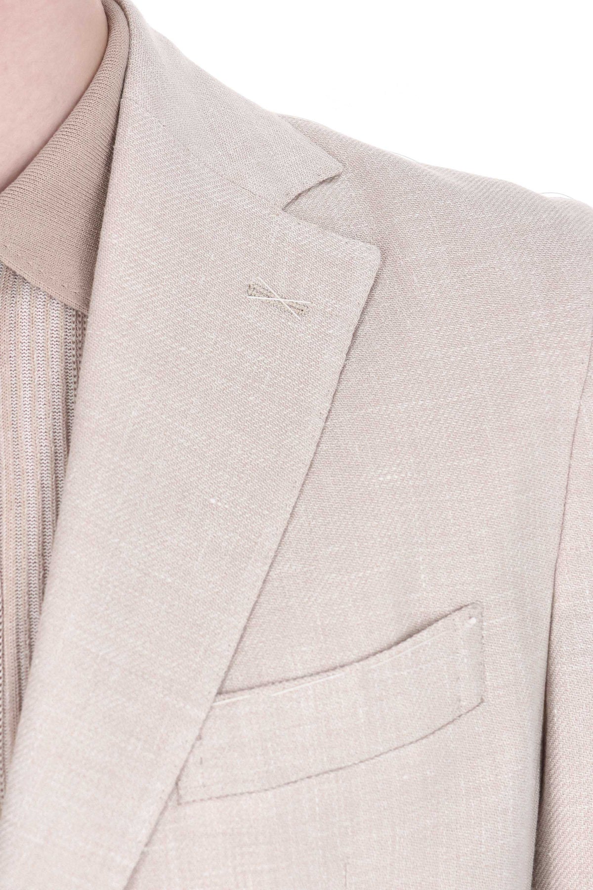 Eleventy Abito in lino-lana-seta tessuto Zegna Cross-ply M75ABUC10 TES0K024 02N