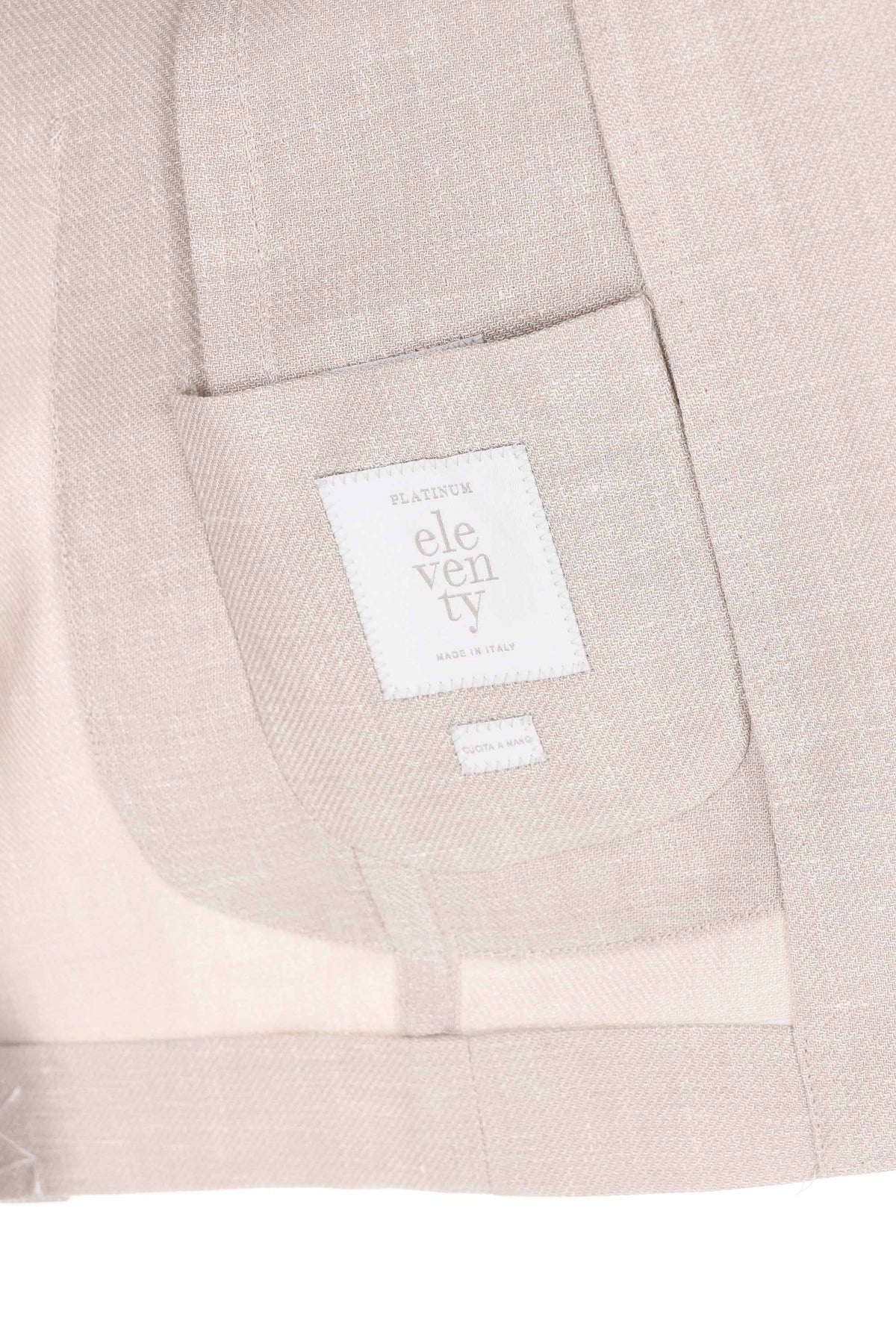 Eleventy Abito in lino-lana-seta tessuto Zegna Cross-ply M75ABUC10 TES0K024 02N