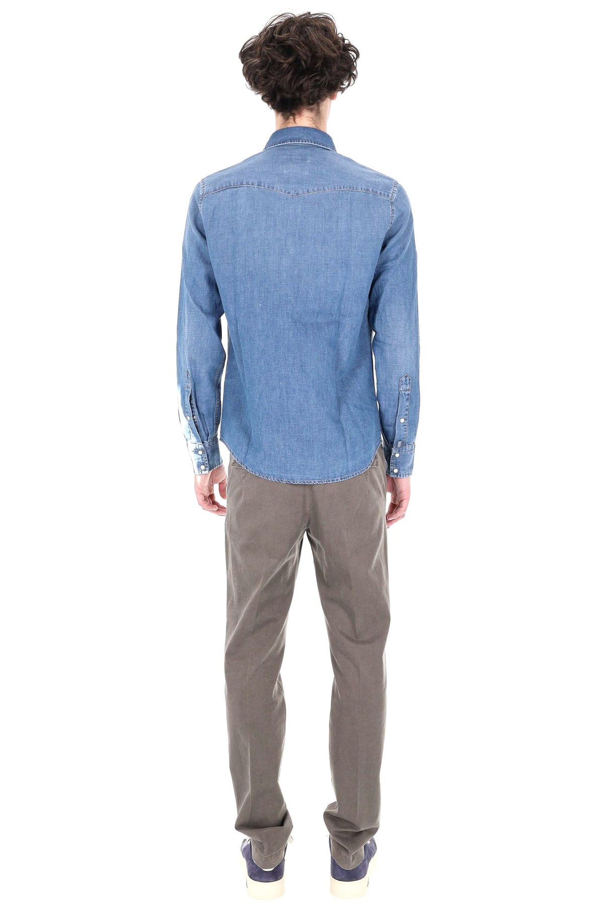 Jacob Cohen Camicia denim texas in cotone-lino C0002-017-T883A 300D