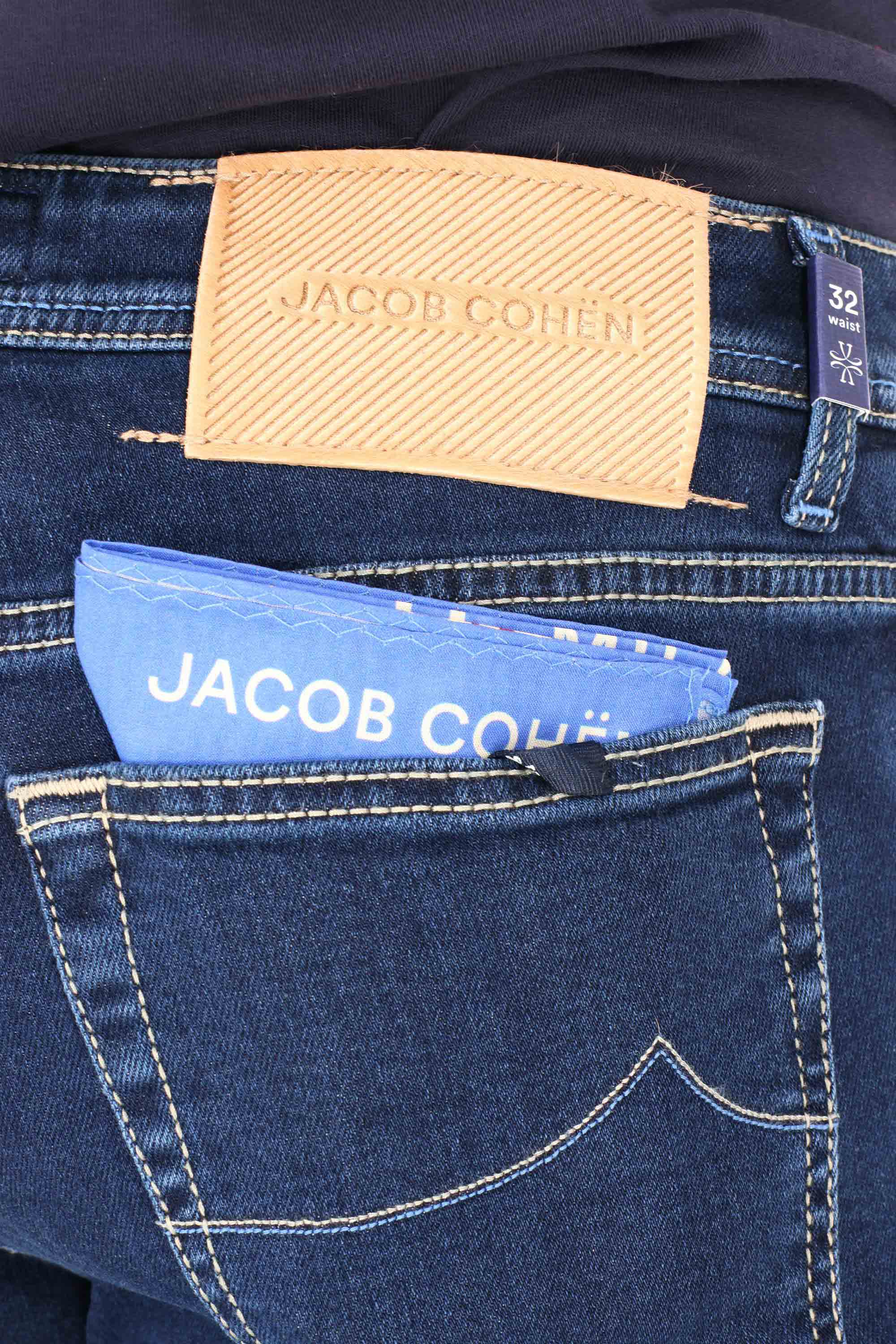 Jacob Cohen Jeans comfort etichetta cavallino intarsiato Bard fit QE004-040-P3621 100D