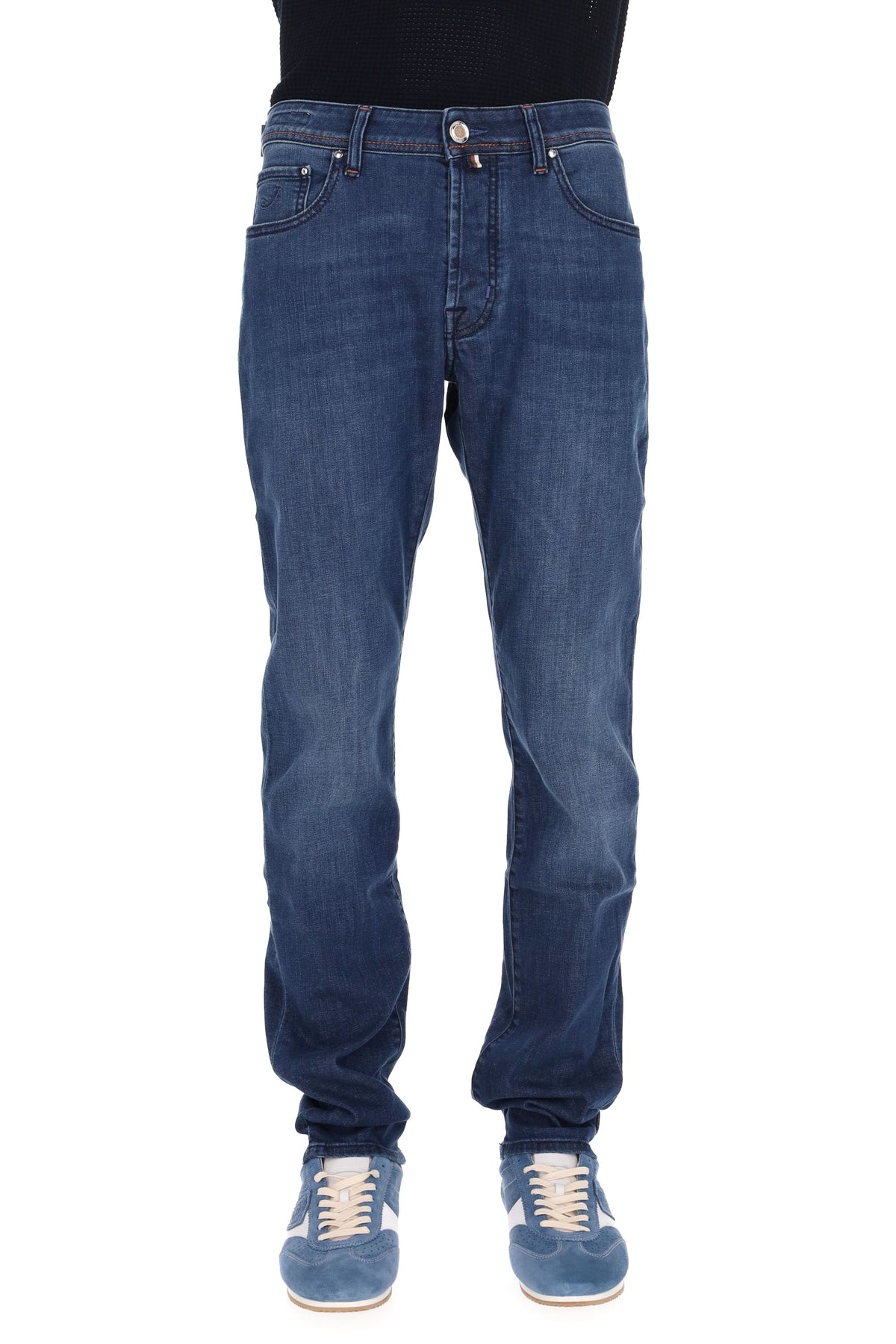 Jacob Cohen Jeans etichetta pelle logata in cotone comfort Bard fit QE004-056-S4255 100D
