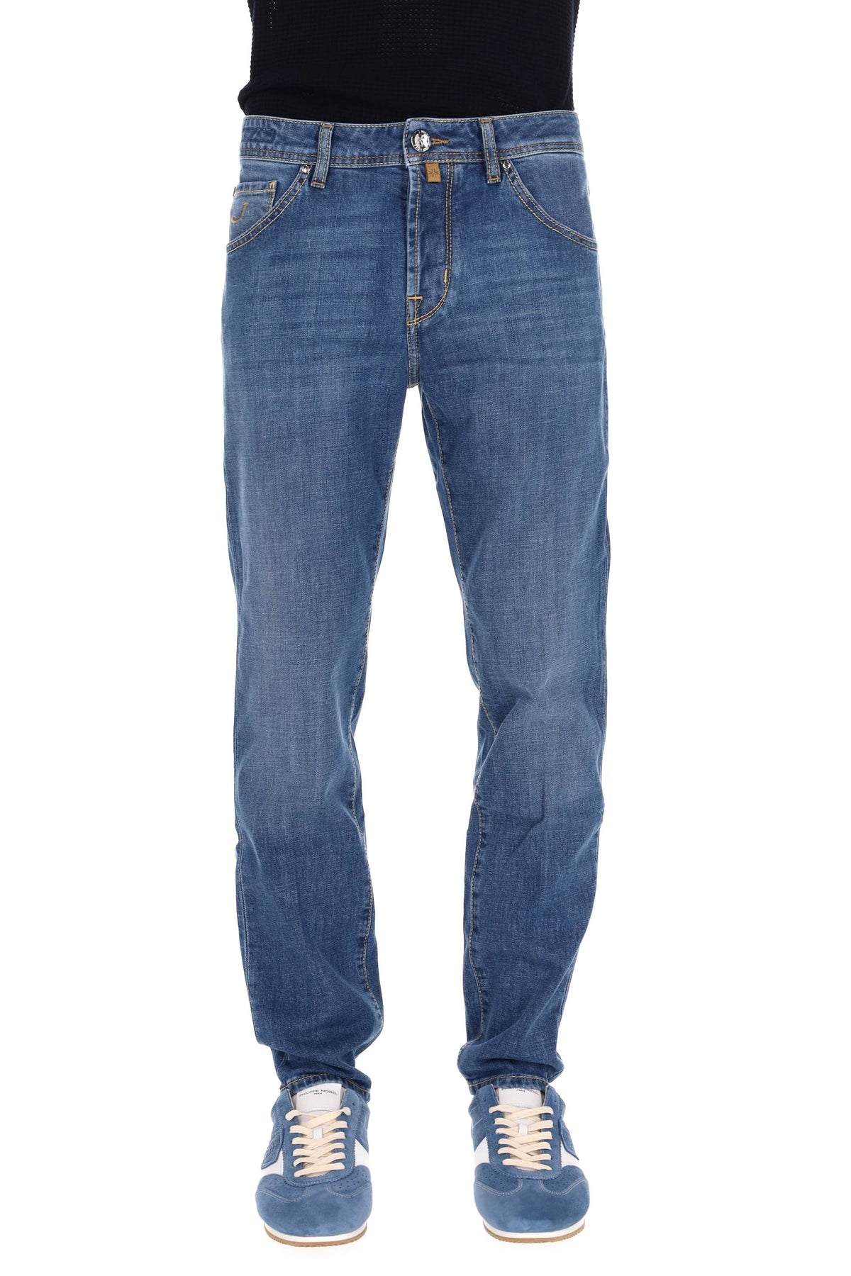Jacob Cohen Jeans etichetta camoscio in cotone comfort Scott fit QE015-034-S3736 200D
