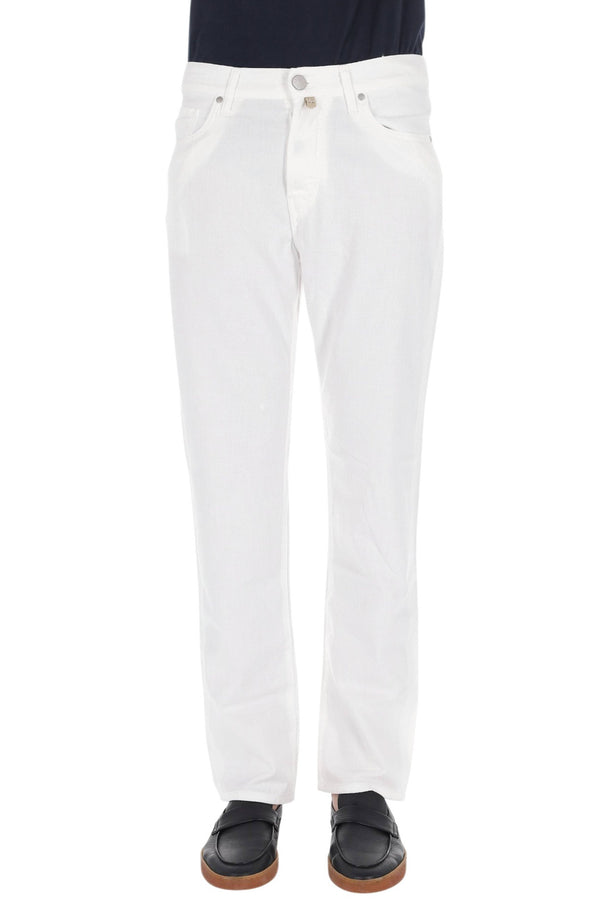 Jeans in puro cotone etichetta pelle Edo fit
