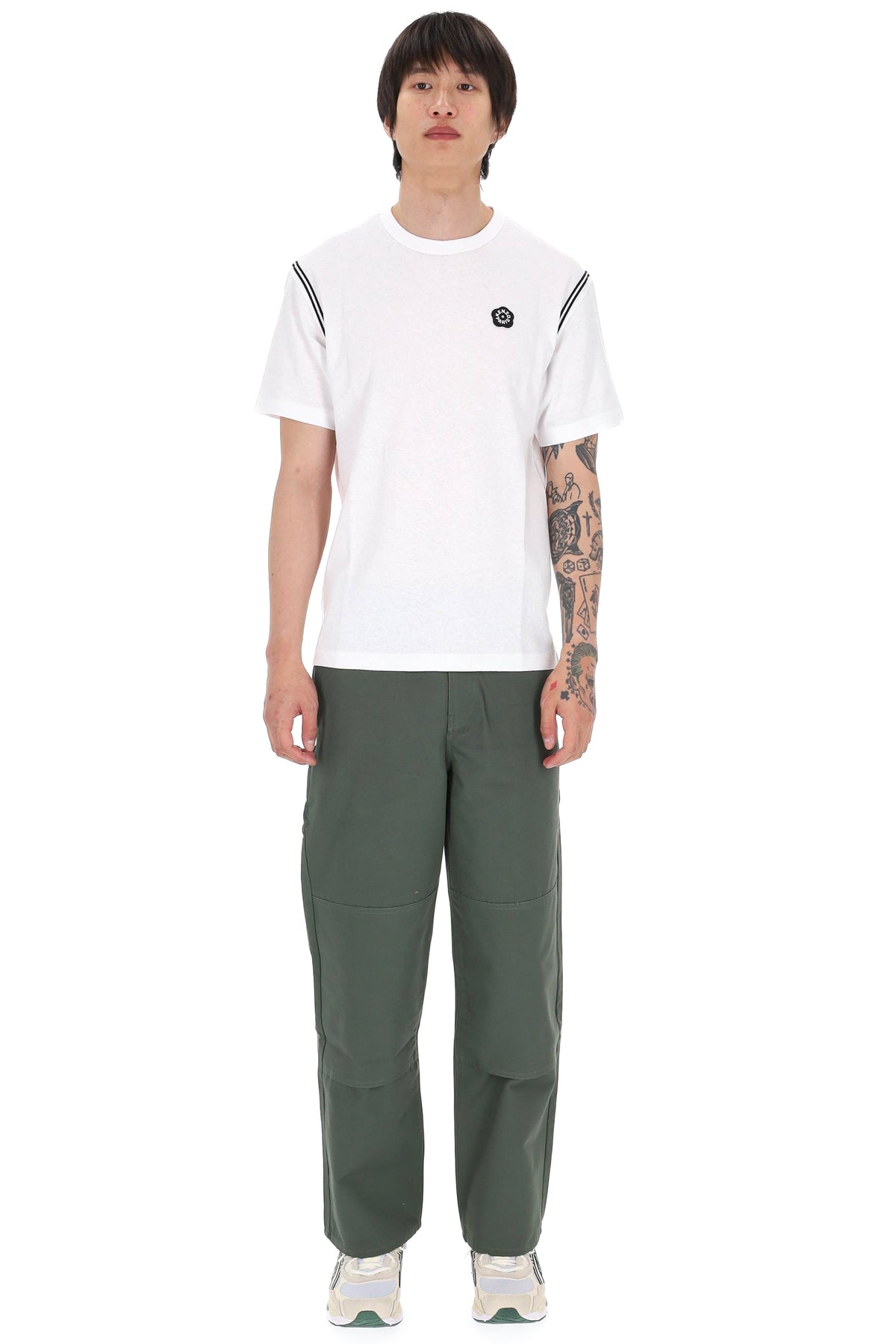 Kenzo T-shirt in cotone "boke flower 2.0" ricamato FG55TS5084SK 01