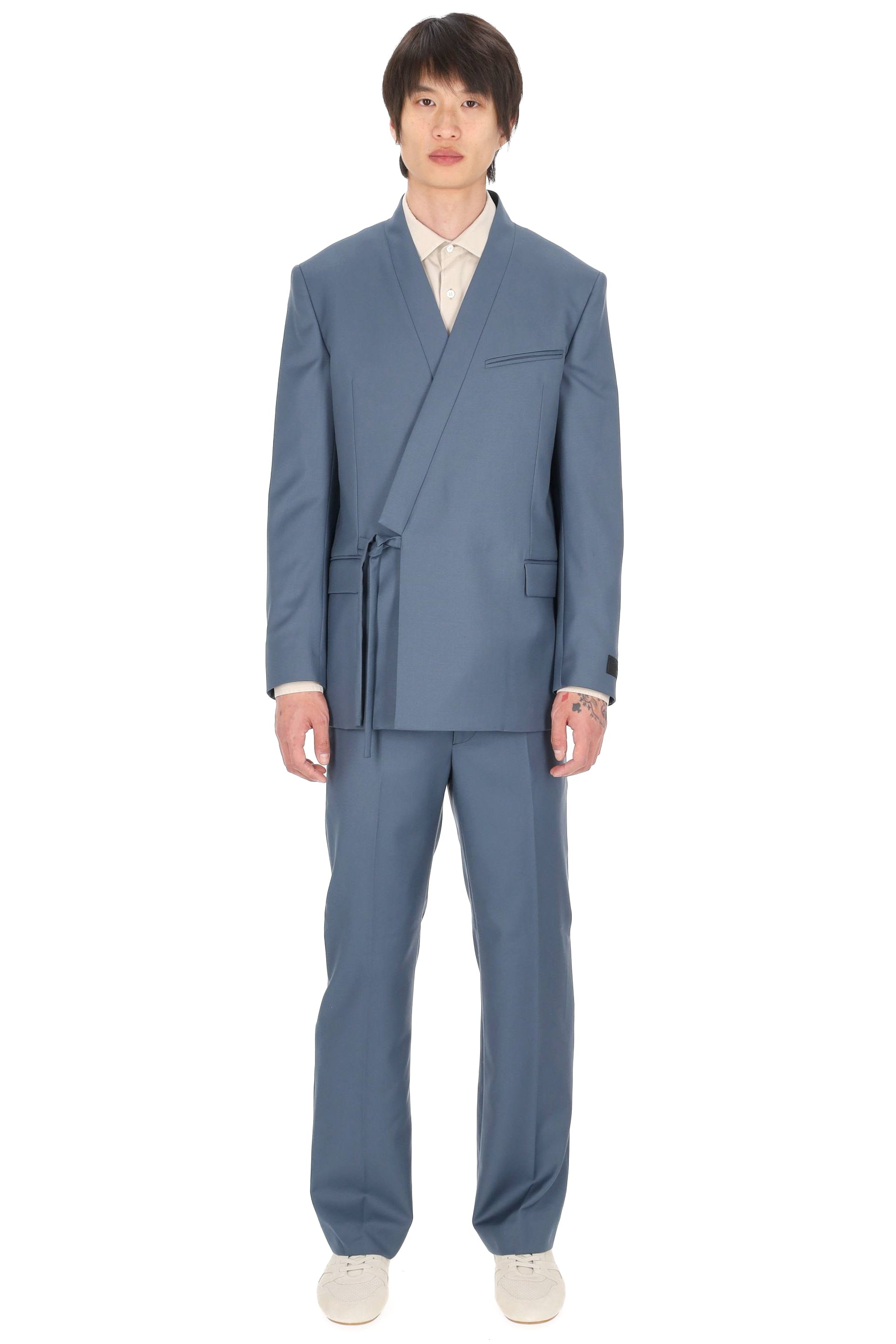 Kenzo Giacca kimono doppiopetto in lana vergine FG55VE1609TV 98