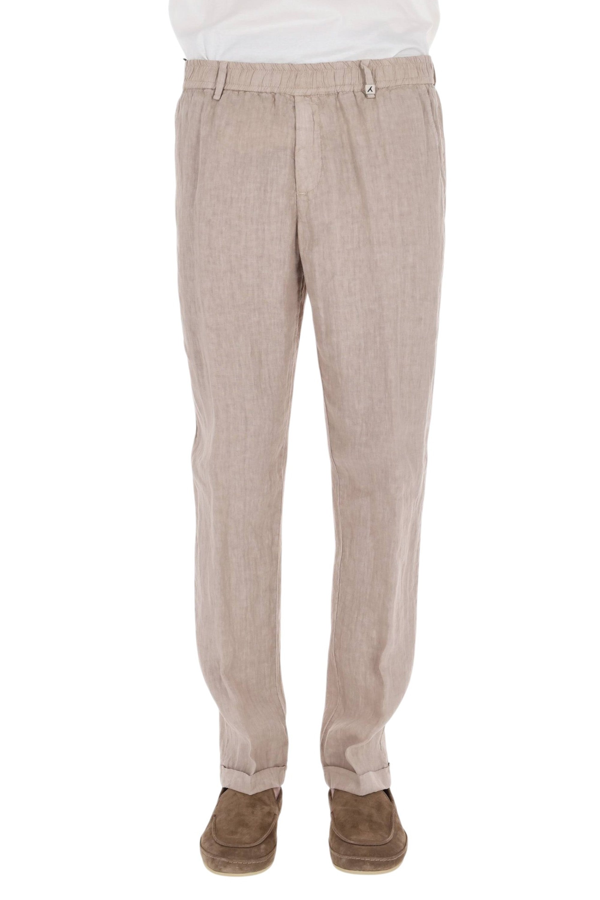 Myths Pantalone Ares in puro lino con vita elasticata 26M26L 72-3 02