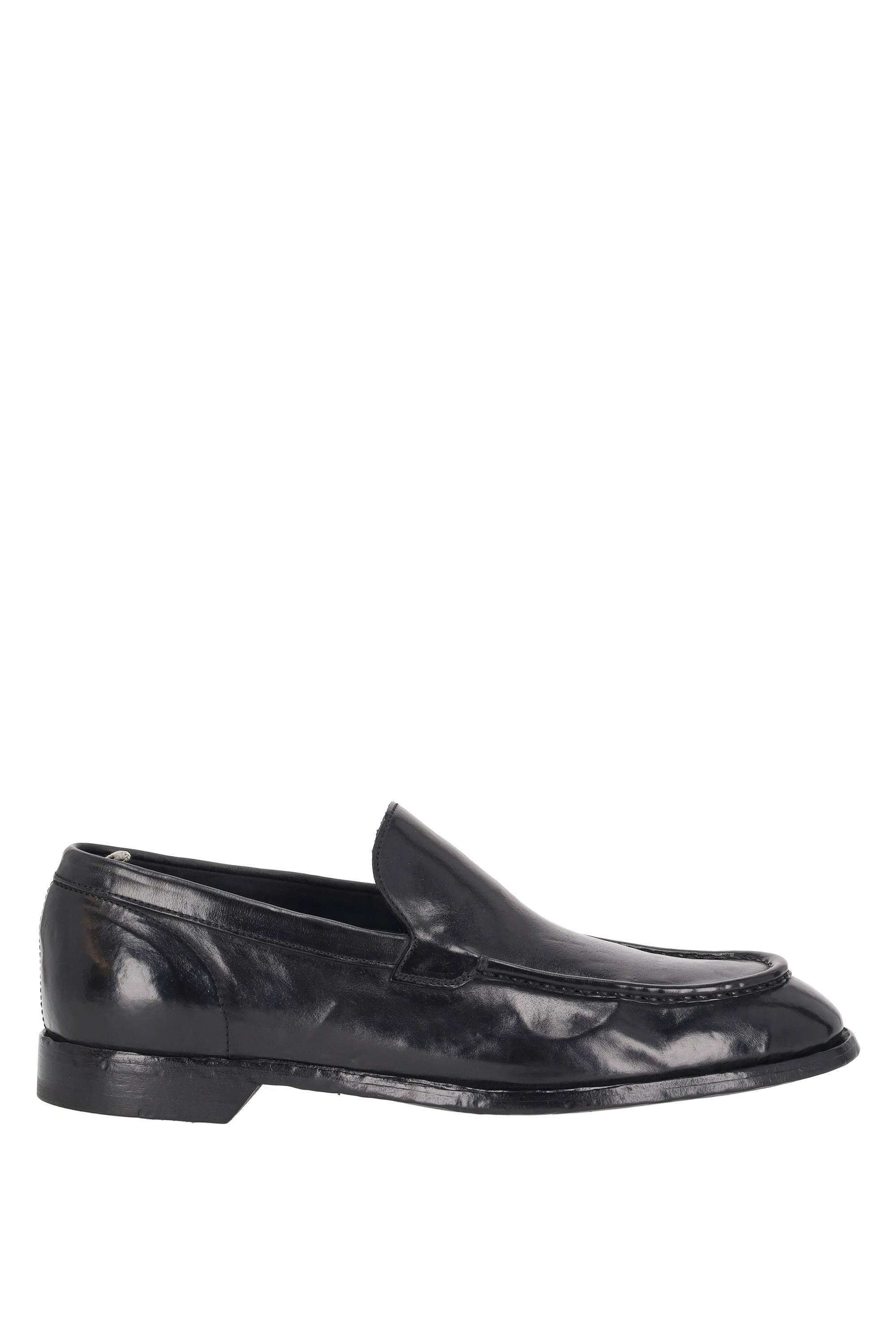 Officine Creative Mocassino artigianale in pelle mod. Sound 005 OCUSOUN005STRAC1000 NERO