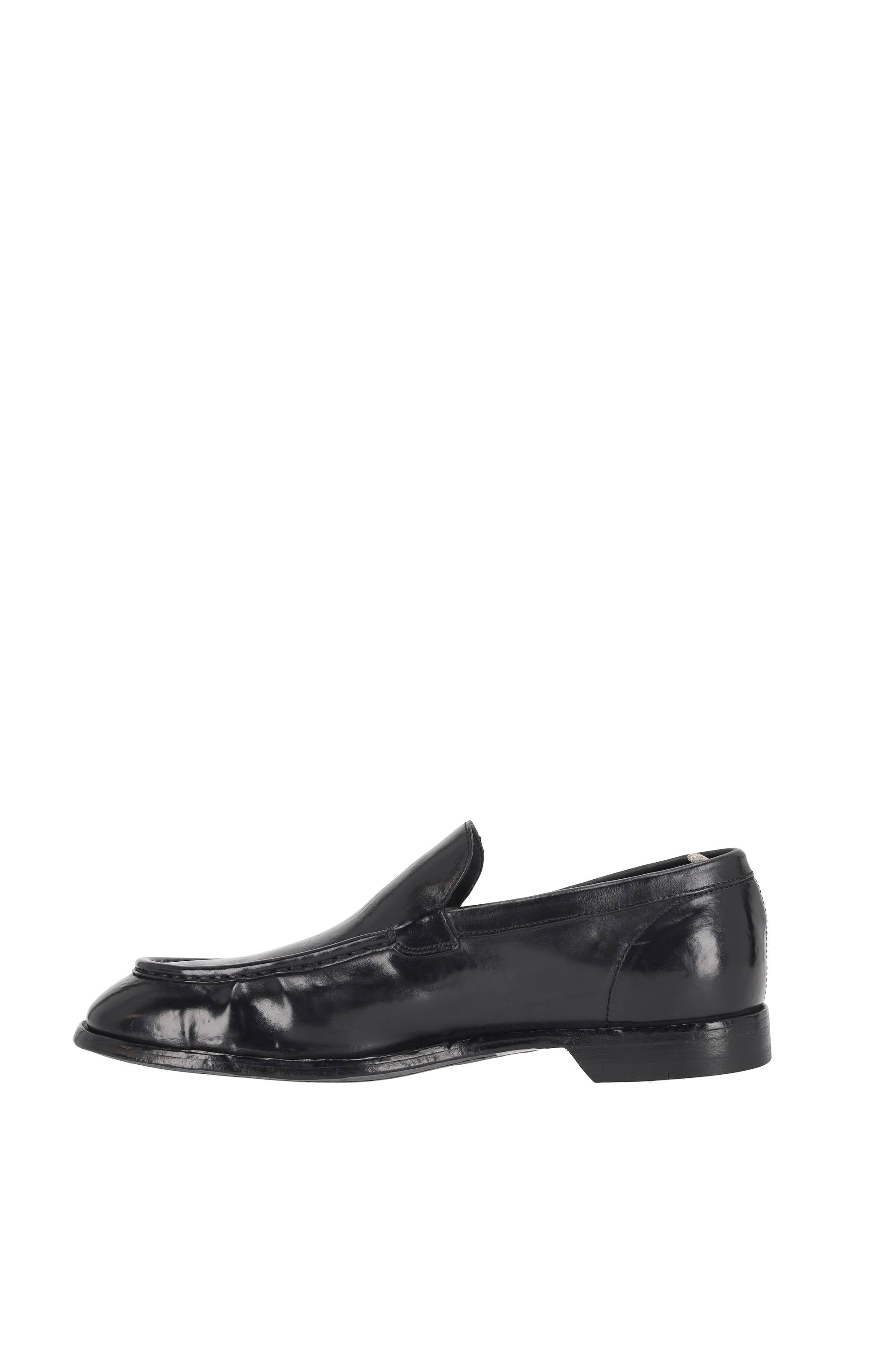 Officine Creative Mocassino artigianale in pelle mod. Sound 005 OCUSOUN005STRAC1000 NERO