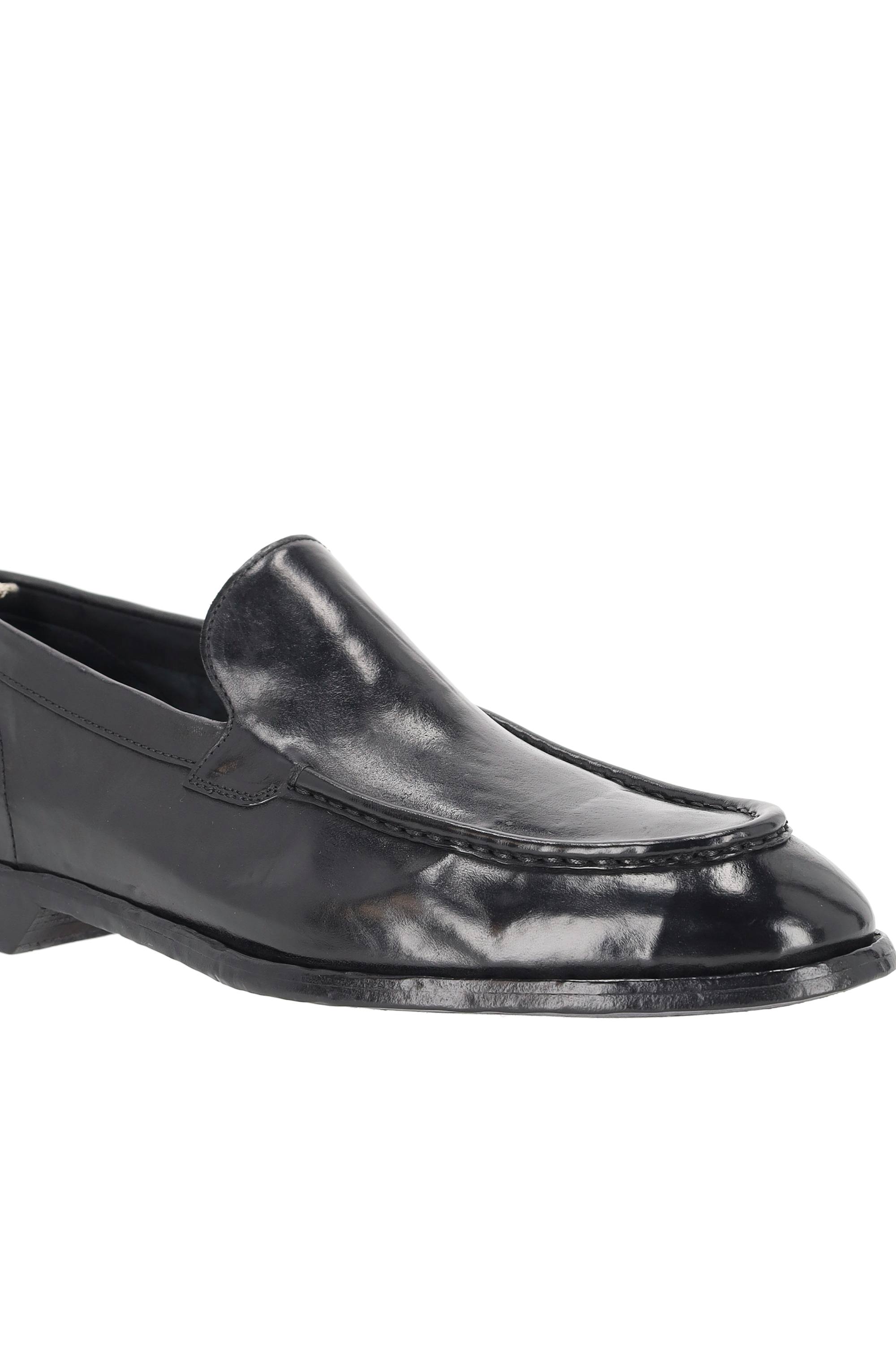 Officine Creative Mocassino artigianale in pelle mod. Sound 005 OCUSOUN005STRAC1000 NERO
