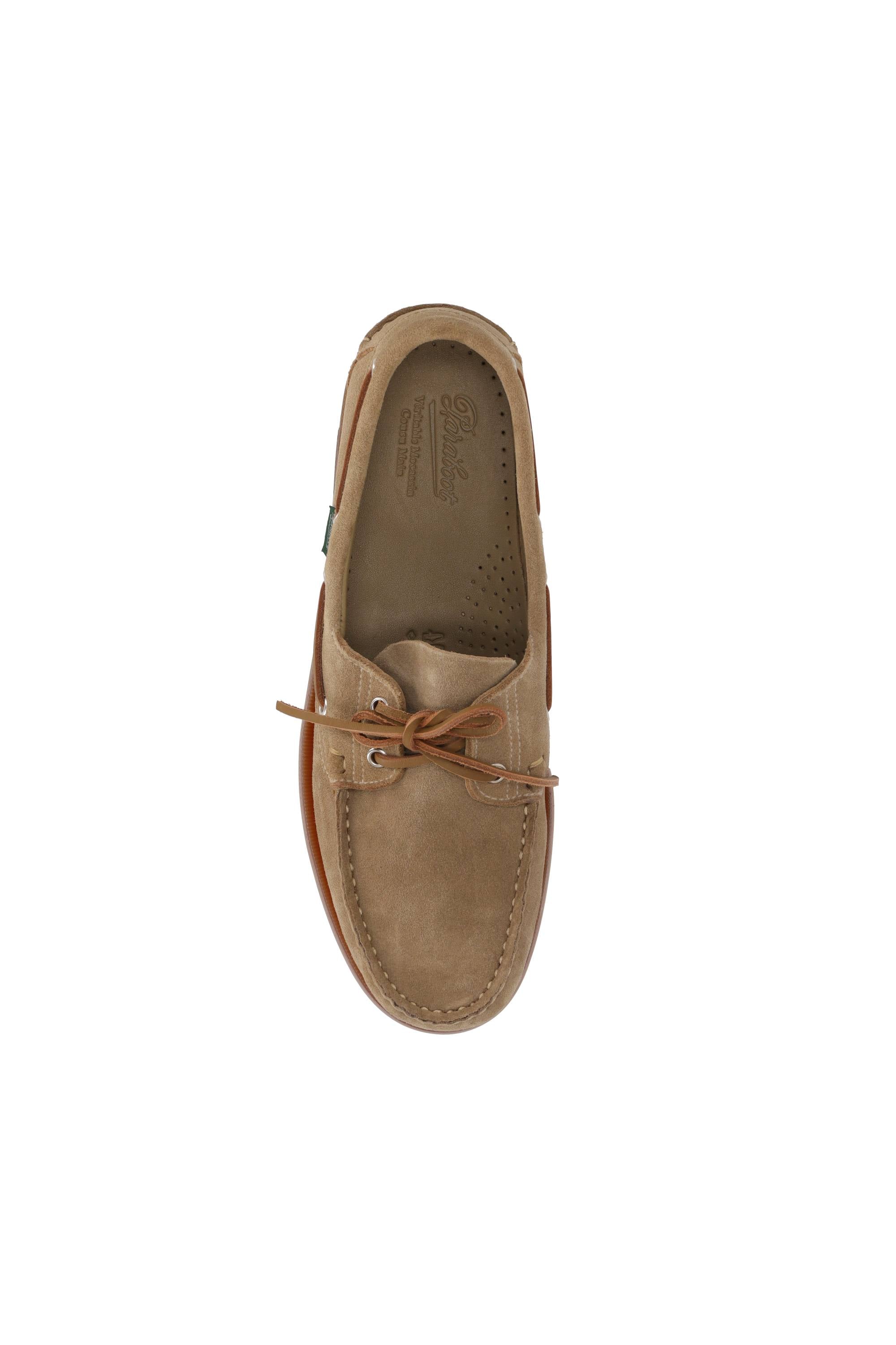 Paraboot Mocassino da barca in camoscio modello Barth 780547 MIEL-VEL SAND