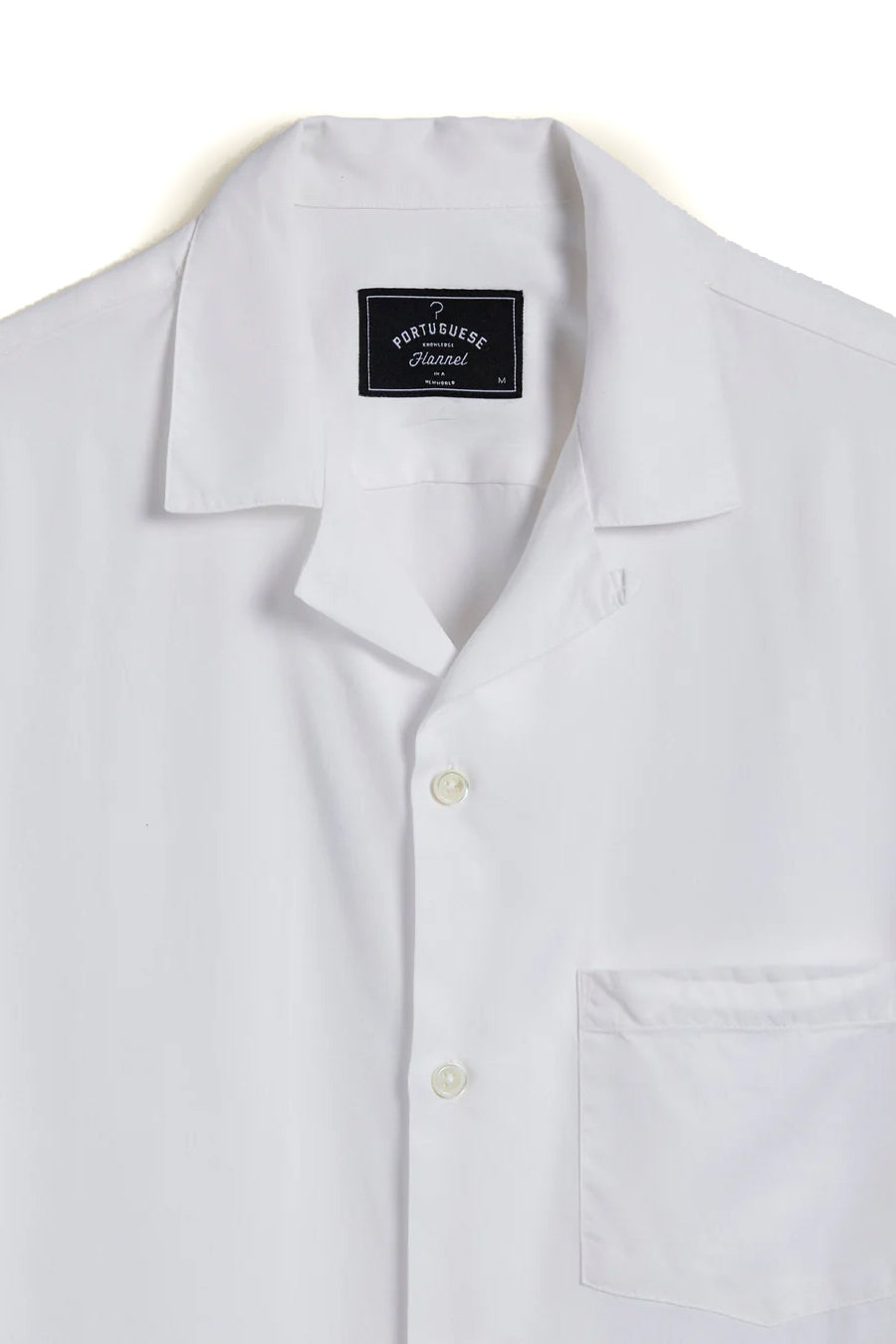 Portuguese Flannel Camicia Dogtown in tencel collo bowling 032 OFF WHITE