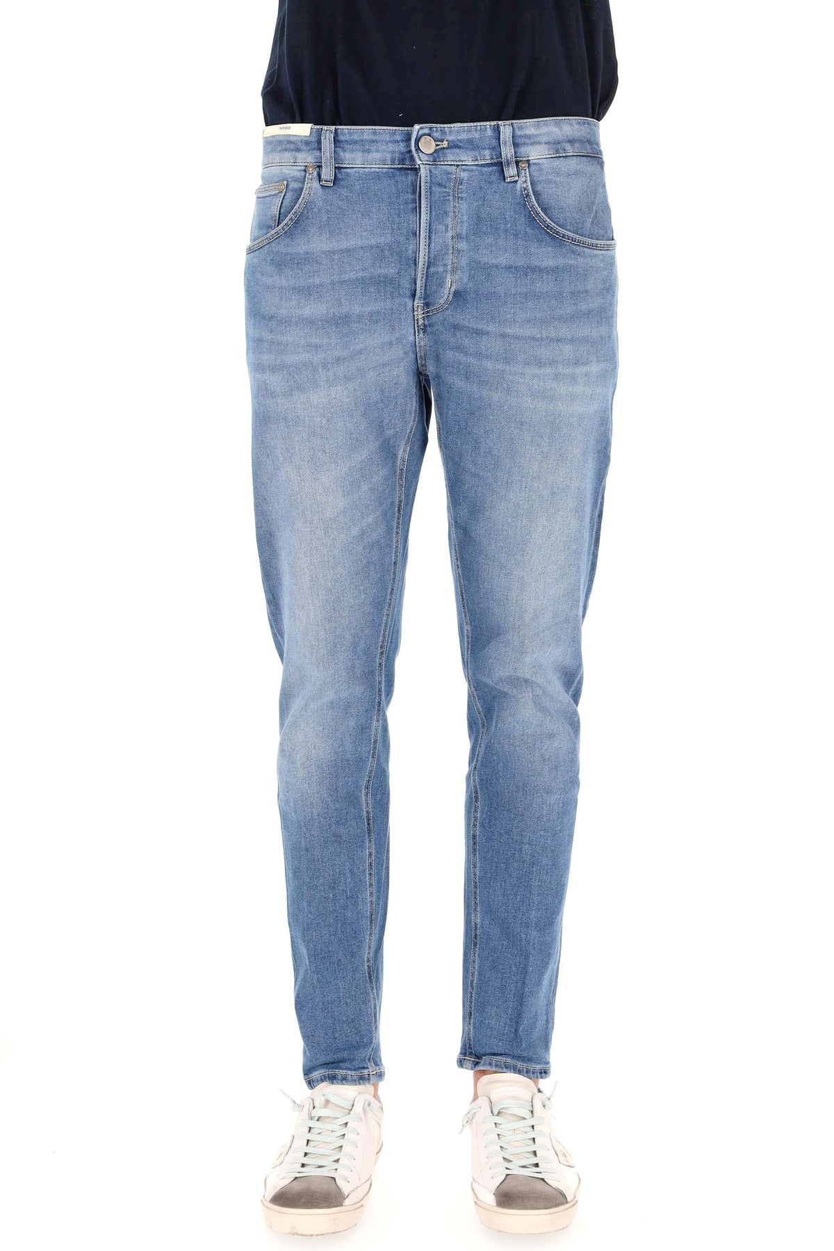 PT Denim Jeans tapered Reggae in cotone comfort etichetta camoscio C5TP05B0 SH0250 ML37