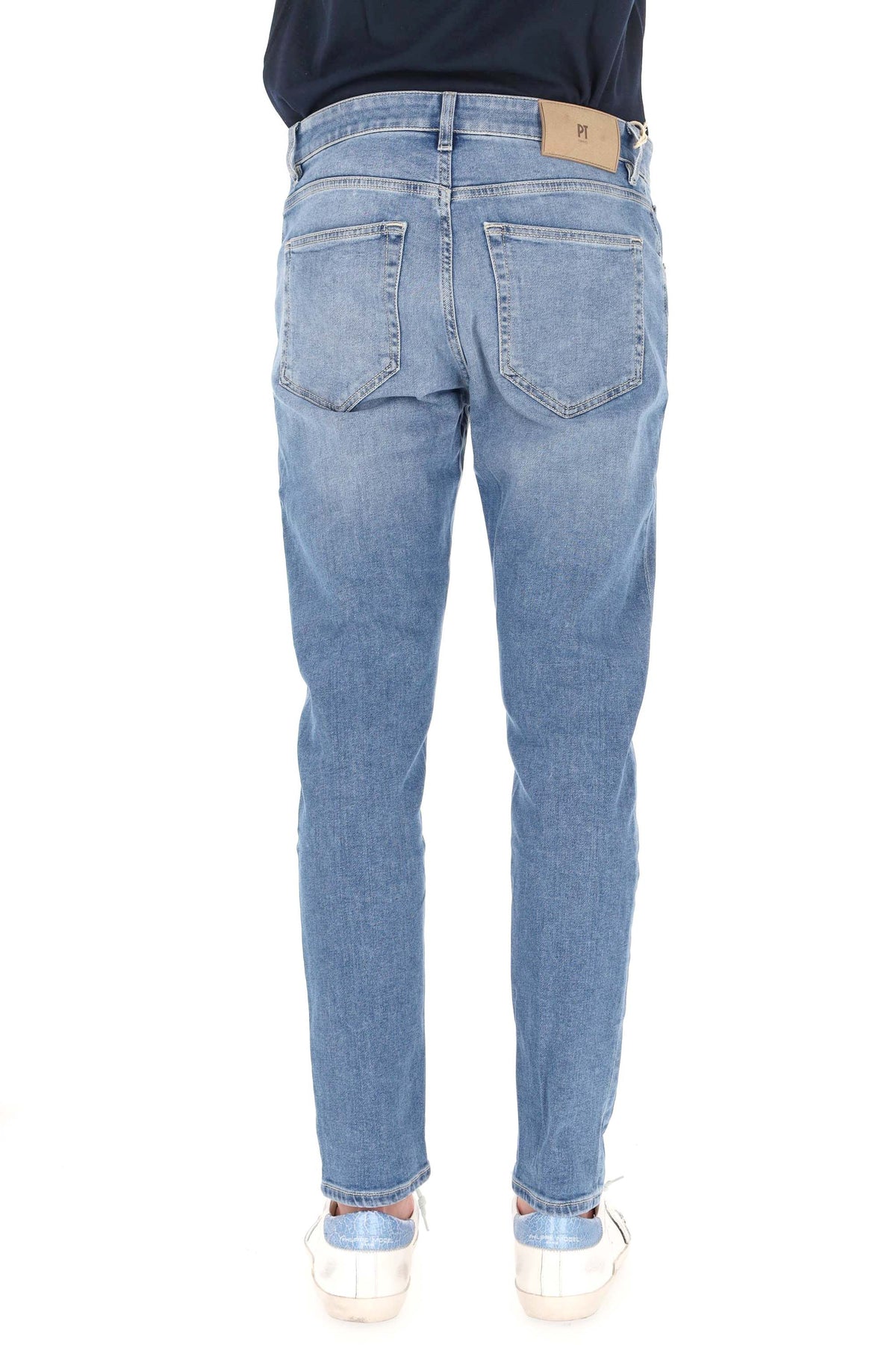PT Denim Jeans tapered Reggae in cotone comfort etichetta camoscio C5TP05B0 SH0250 ML37