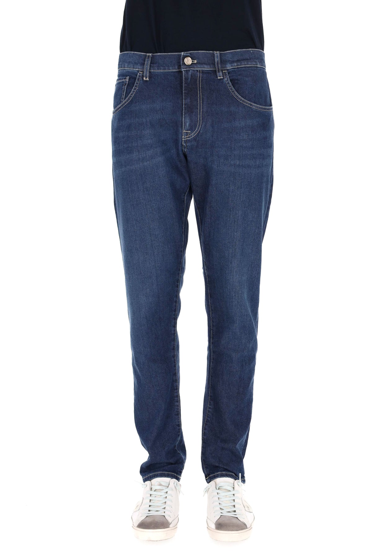 PT Denim Jeans in cotone-modal-seta mod. Breakbeat lavaggio scuro C5-QP05Z0 CP6120 MM00