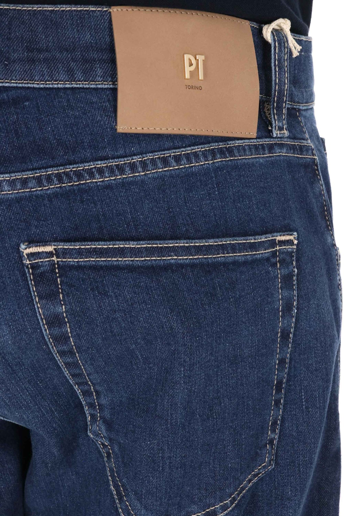 PT Denim Jeans in cotone-modal-seta mod. Breakbeat lavaggio scuro C5-QP05Z0 CP6120 MM00
