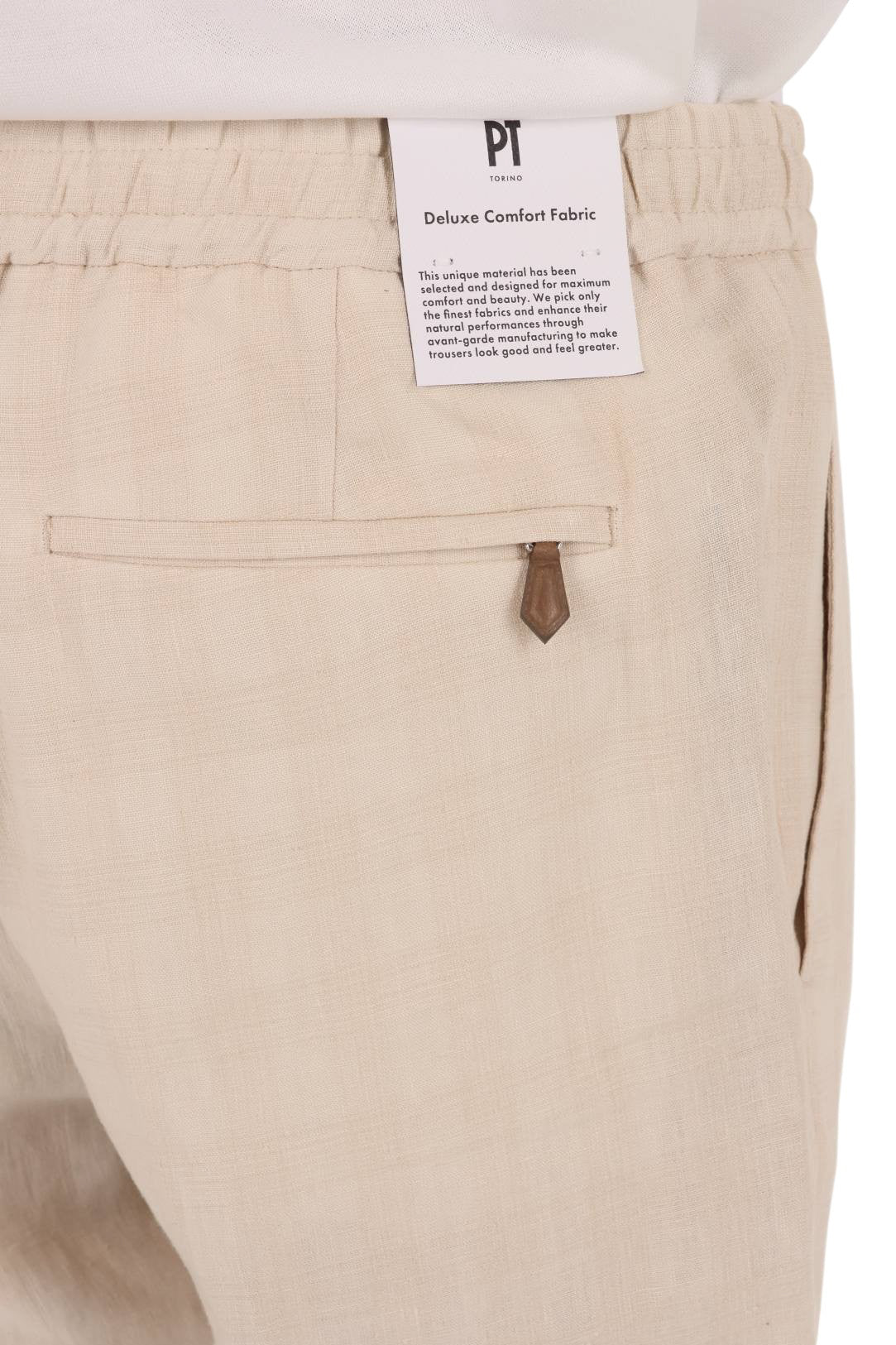 PT Torino Pantalone in lino-seta fancy Slim fit jogger COTSCNZA0CL1 BB68 0030