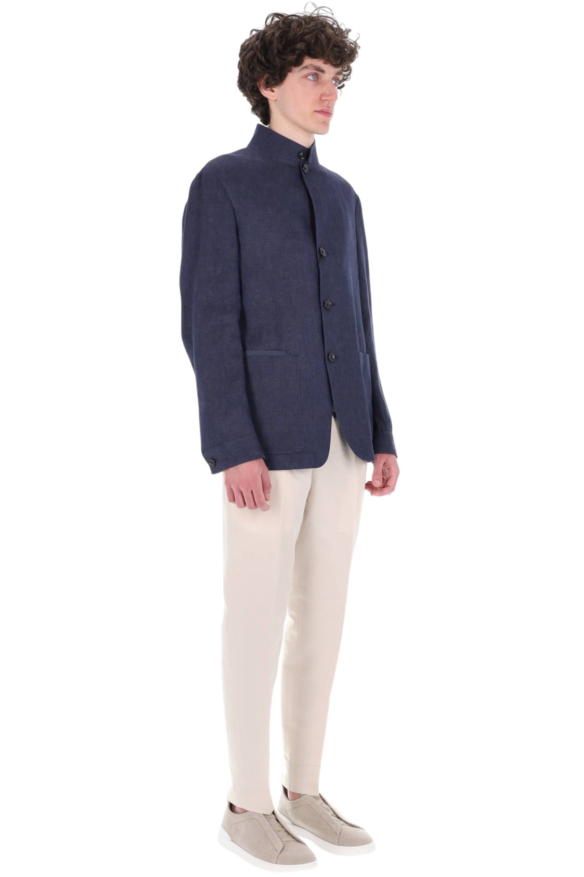 Zegna Chore jacket in lino modello Il Conte 373C74A3-1VHKQ0 7R