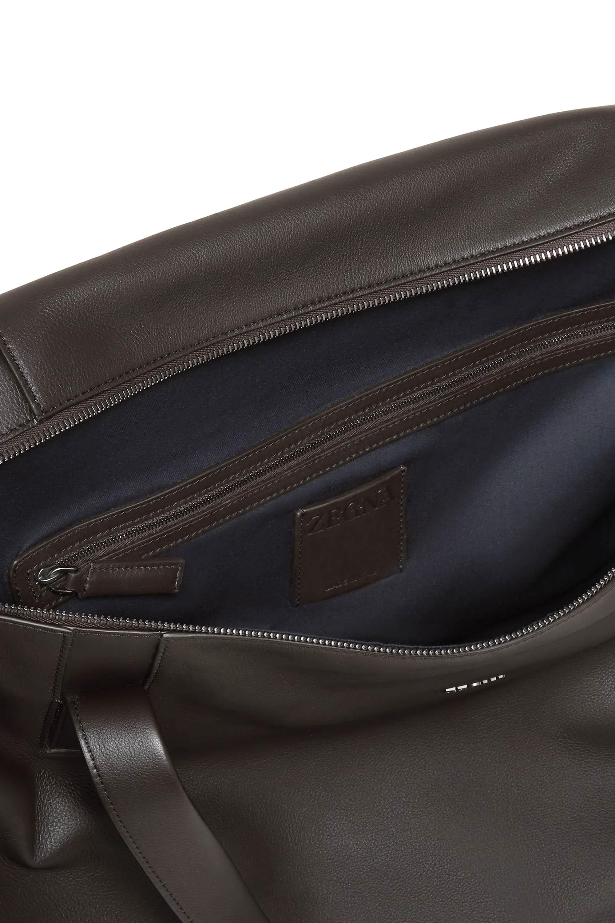 Zegna Borsa holdall in pelle second skin LHOTO-C2356Z AMO