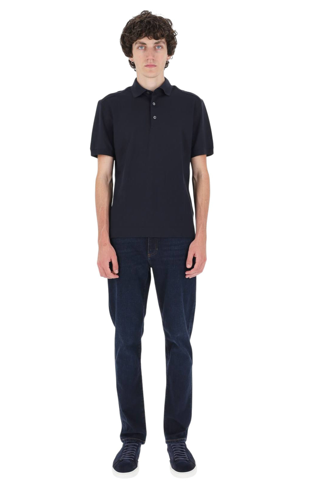 Zegna Polo in cotone-seta UH341A3 H786 B09
