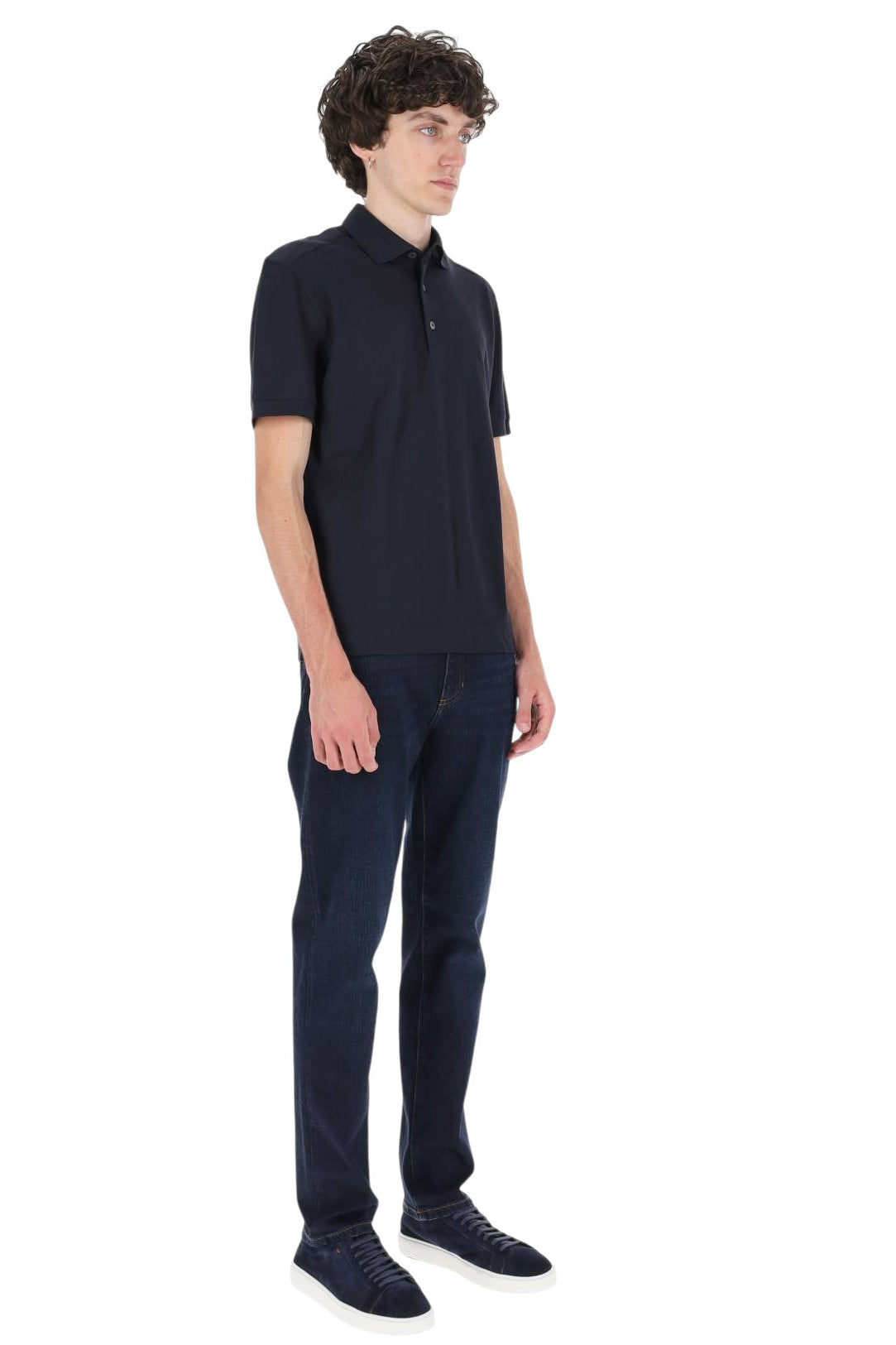 Zegna Polo in cotone-seta UH341A3 H786 B09
