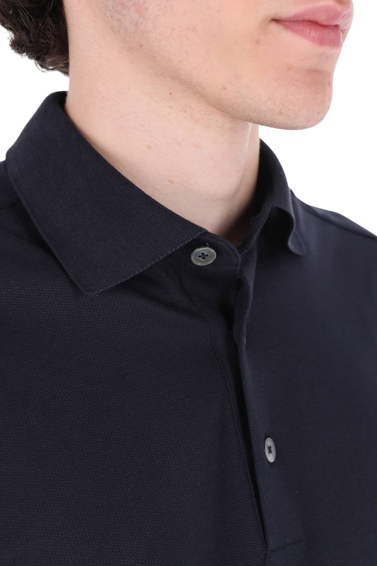 Zegna Polo in cotone-seta UH341A3 H786 B09