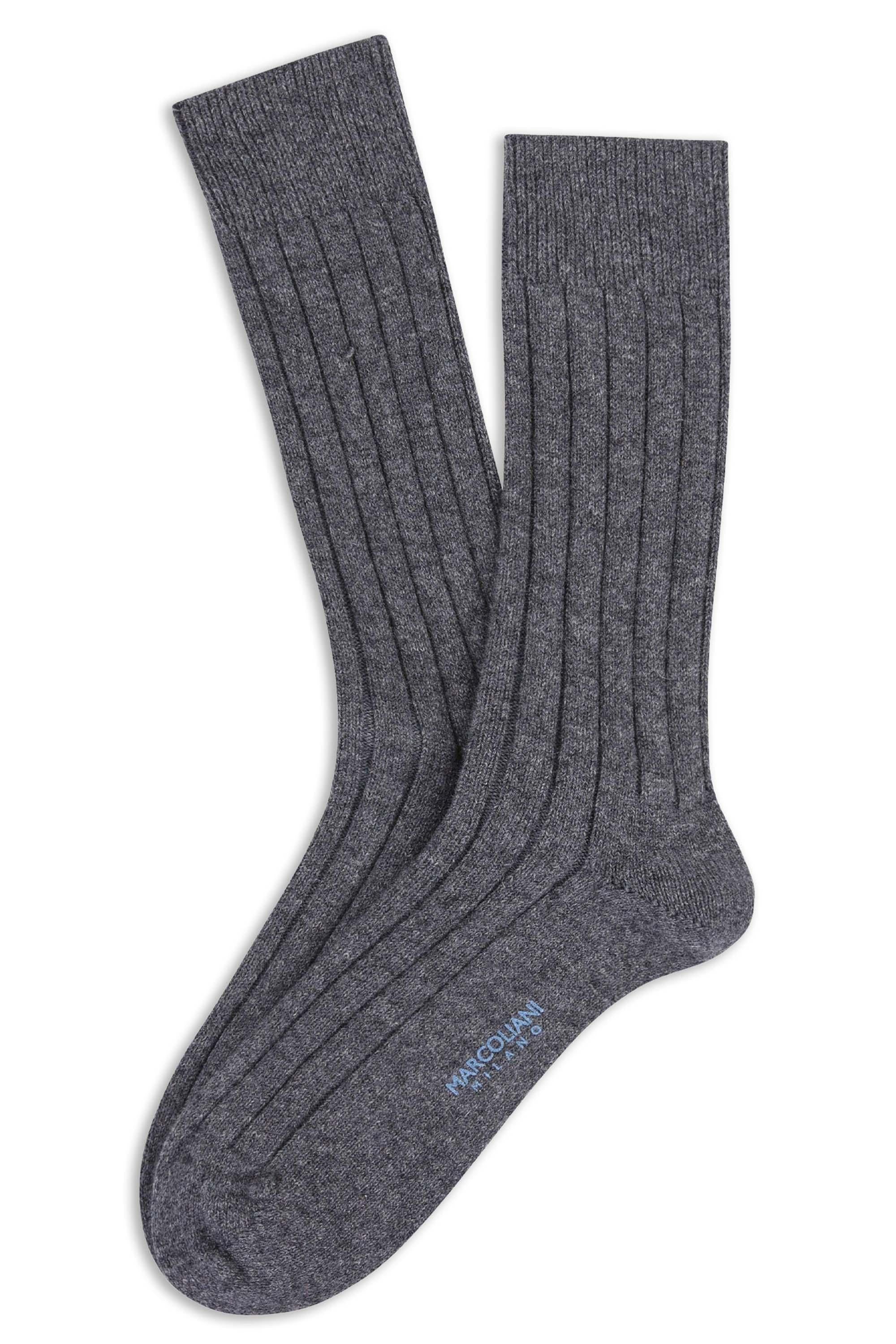 Marcoliani Calze a costine in cashmere lunghezza polpaccio MAR2502T/2 005