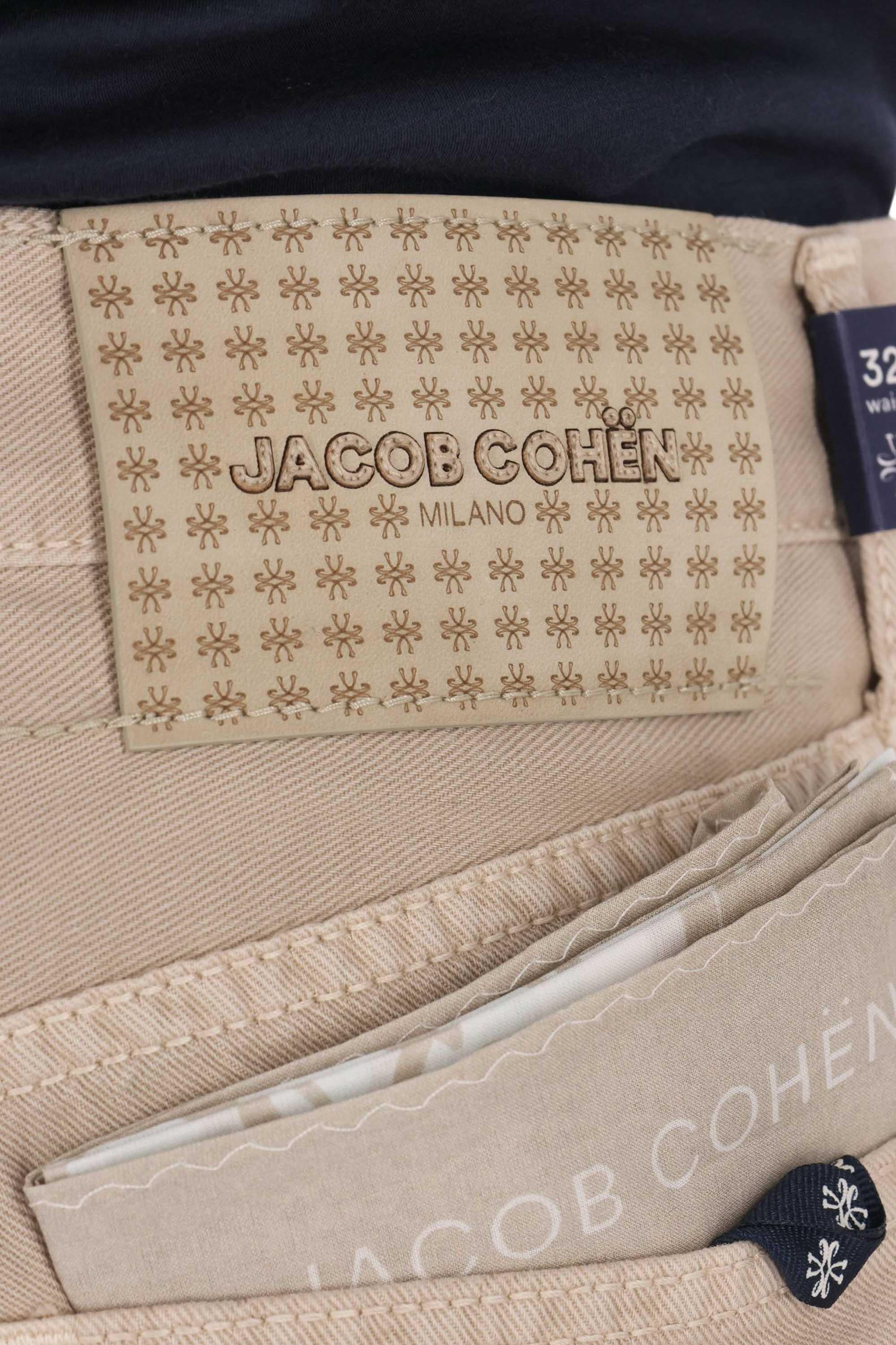 Jacob Cohen Jeans in puro cotone etichetta pelle Edo fit QE031-036-T864A/2 C99