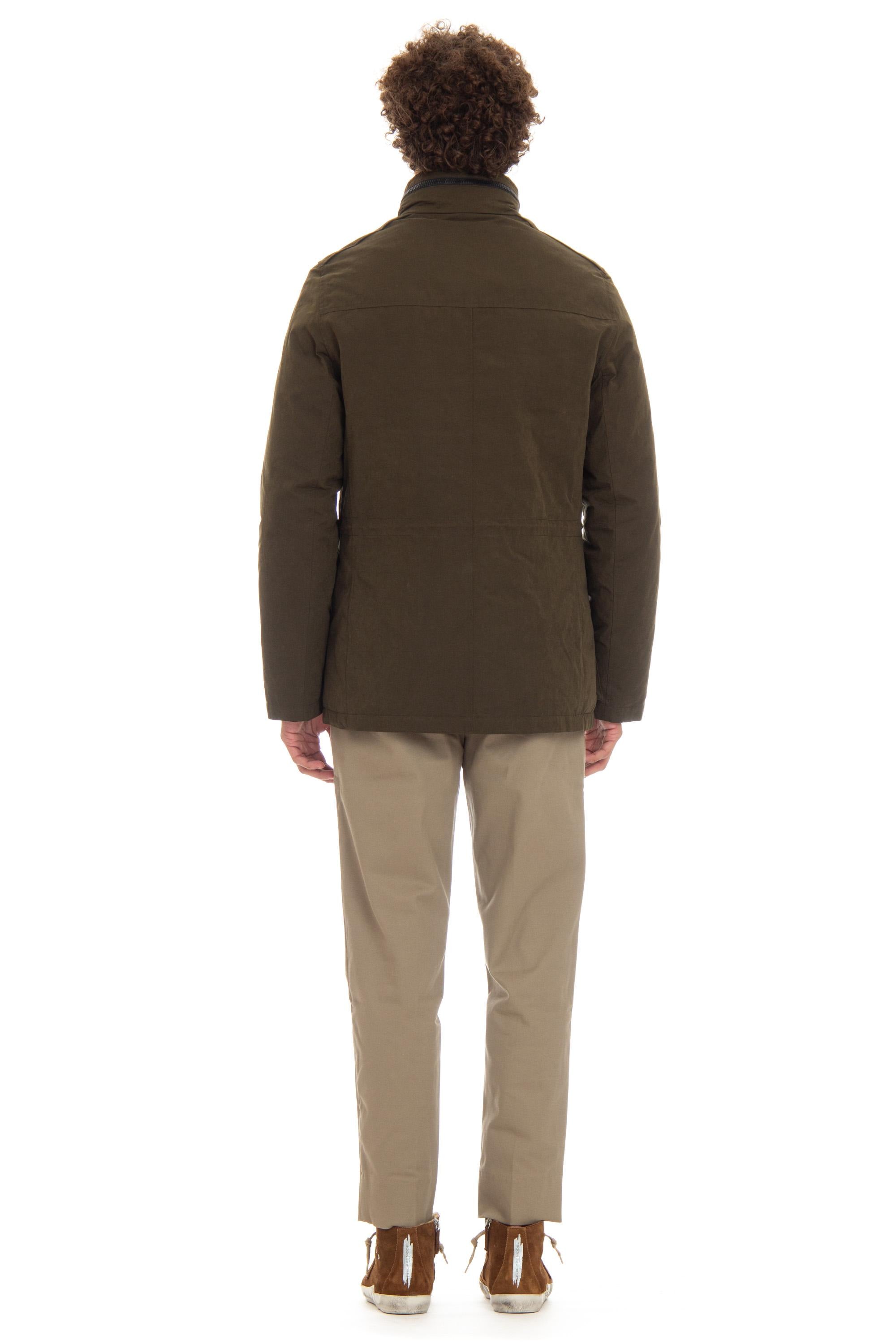 Field jacket in cotone spalmato imbottita in piuma H456 96104 15 Sealup
