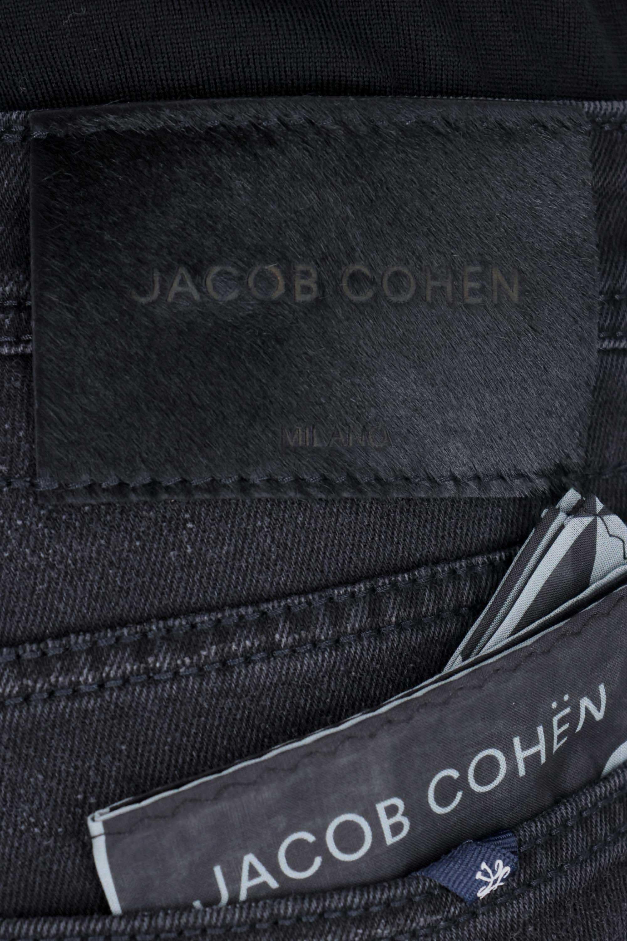 Jacob Cohen Jeans nero delavè in cotone comfort etichetta cavallino Nick fit JUX_QX006 N30 S3591 NICK 500D