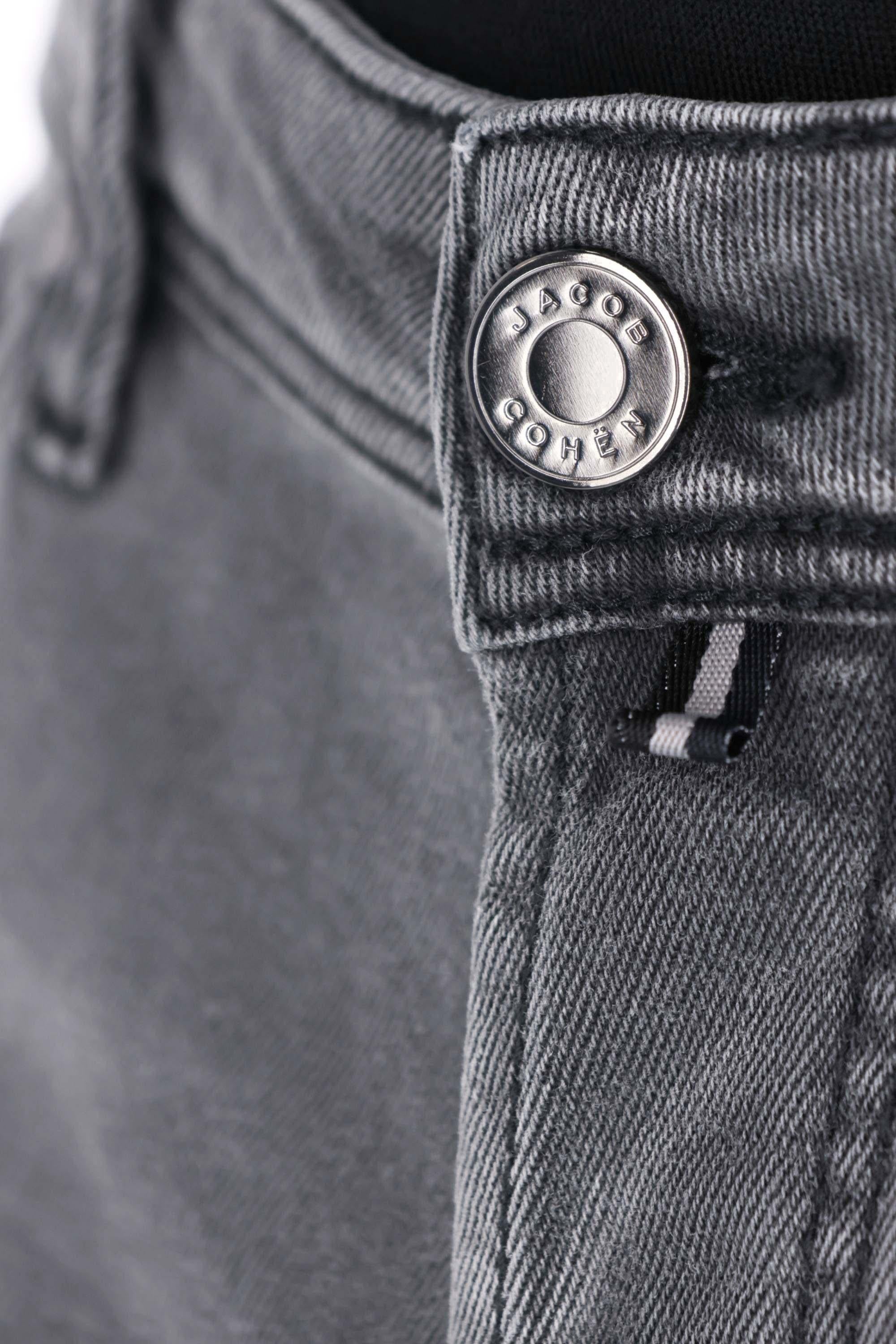 Jacob Cohen Jeans grigio in cotone comfort etichetta cavallino nero Nick fit JUX_QX006 N30 S3591/2 NICK 600D