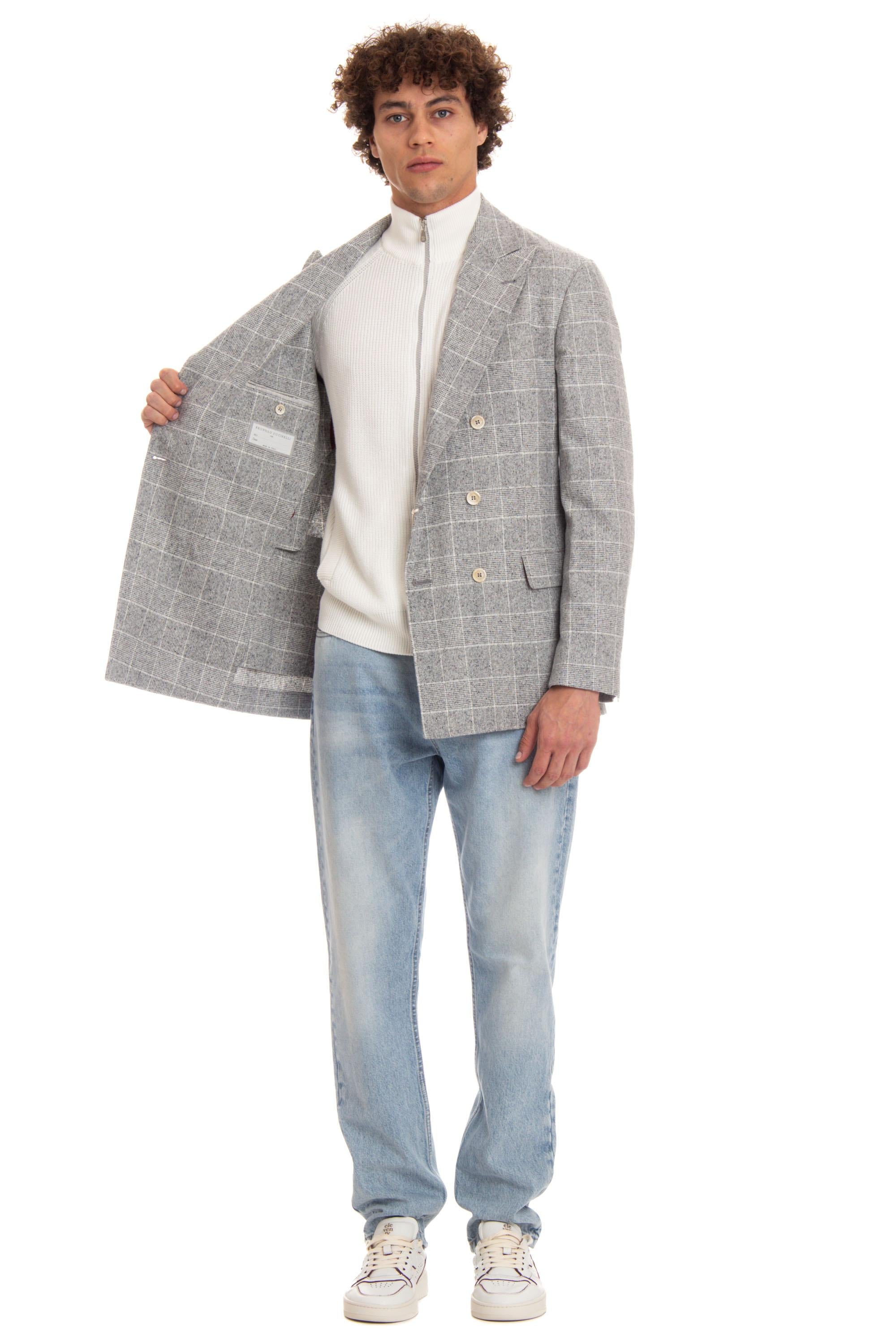 Giacca galles in lana-seta-cashmere MY4667BPD C001 Brunello Cucinelli