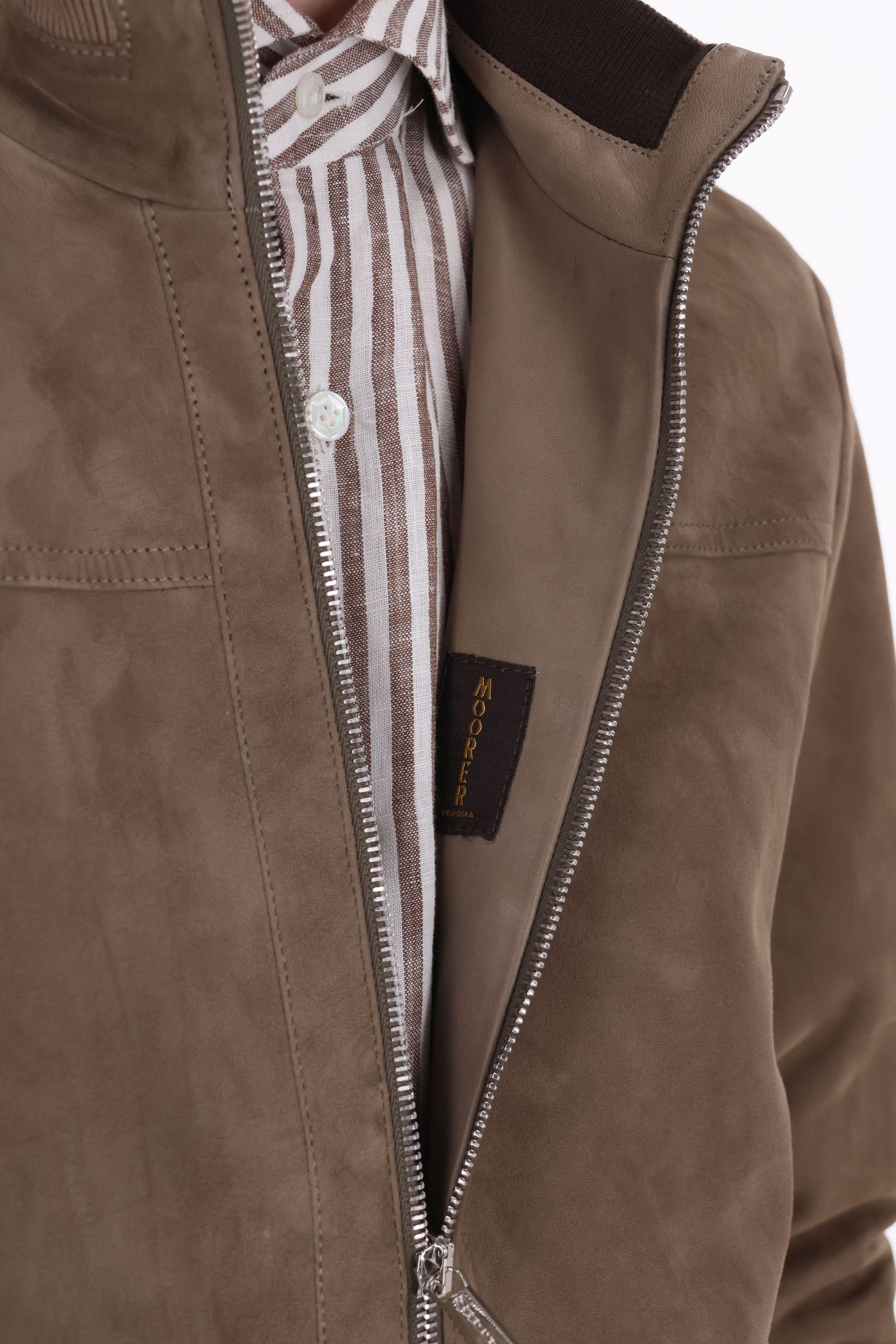 Giubbino bomber in pelle scamosciata mod Maurilio-CPF MAURILIO-CPF ALCE Moorer