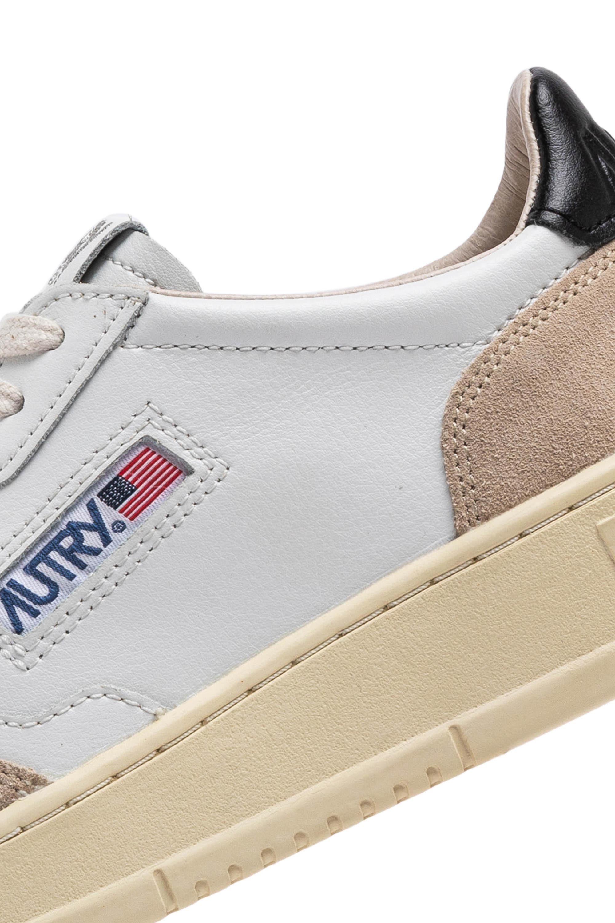 Autry Sneaker Medalist donna bimateriale talloncino nero AULW LS21 WHT/BLK