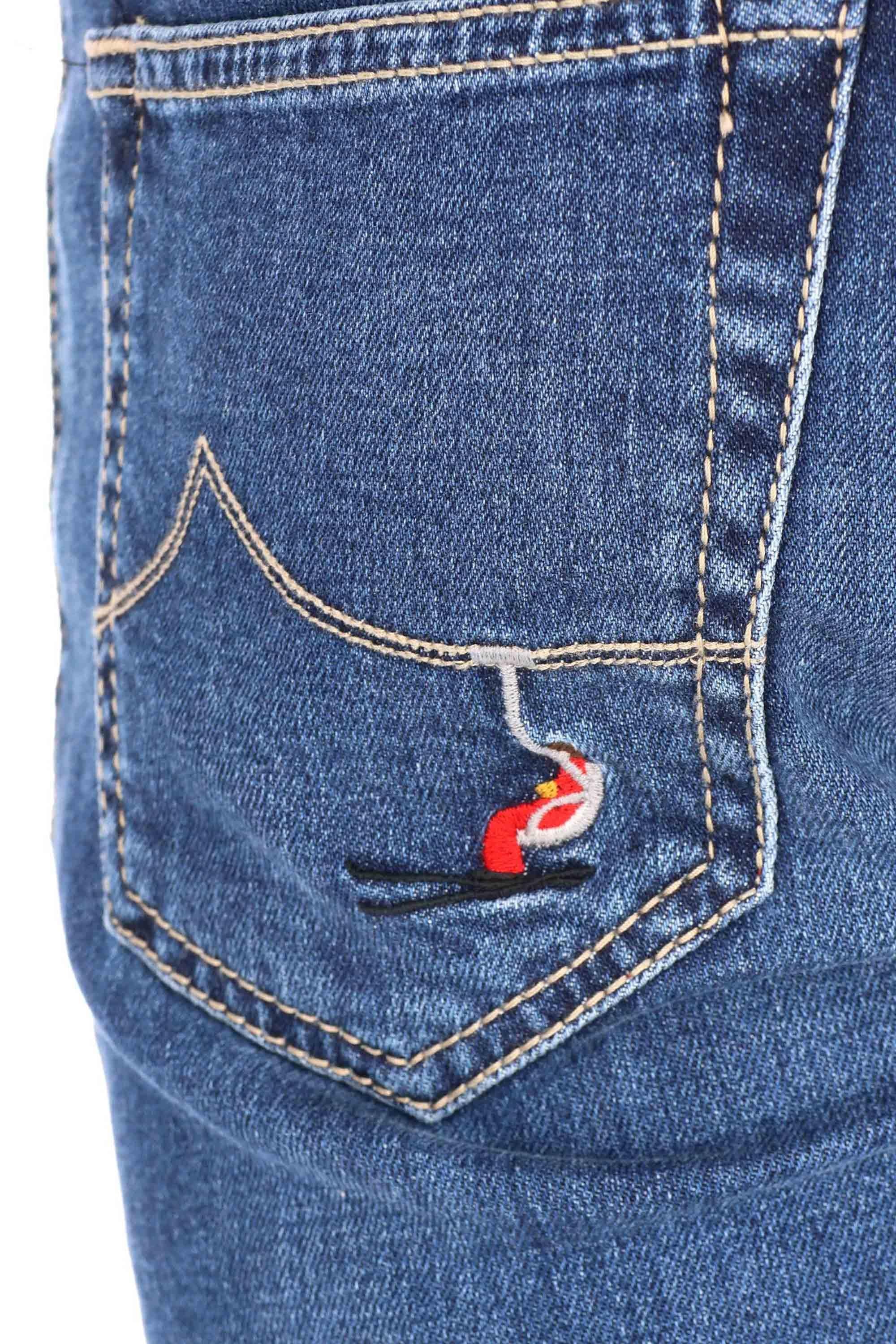 Jacob Cohen Jeans in cotone-cashmere etichetta in lana Apres-ski Nick fit QR006 S4075 NICK 200D