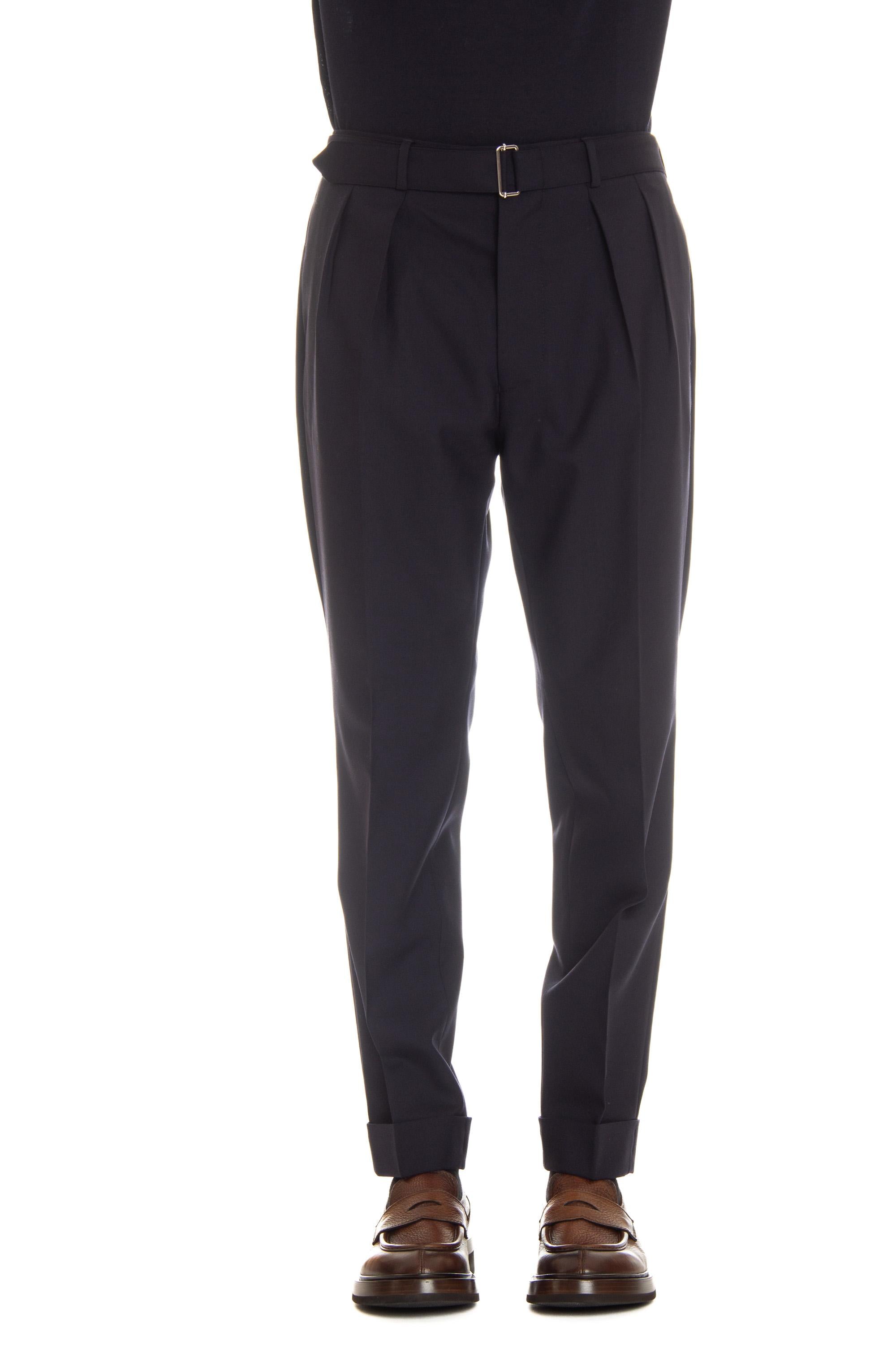 Officine Générale Pantalone in lana mod. Pierre MTLG469 DARK NAVY