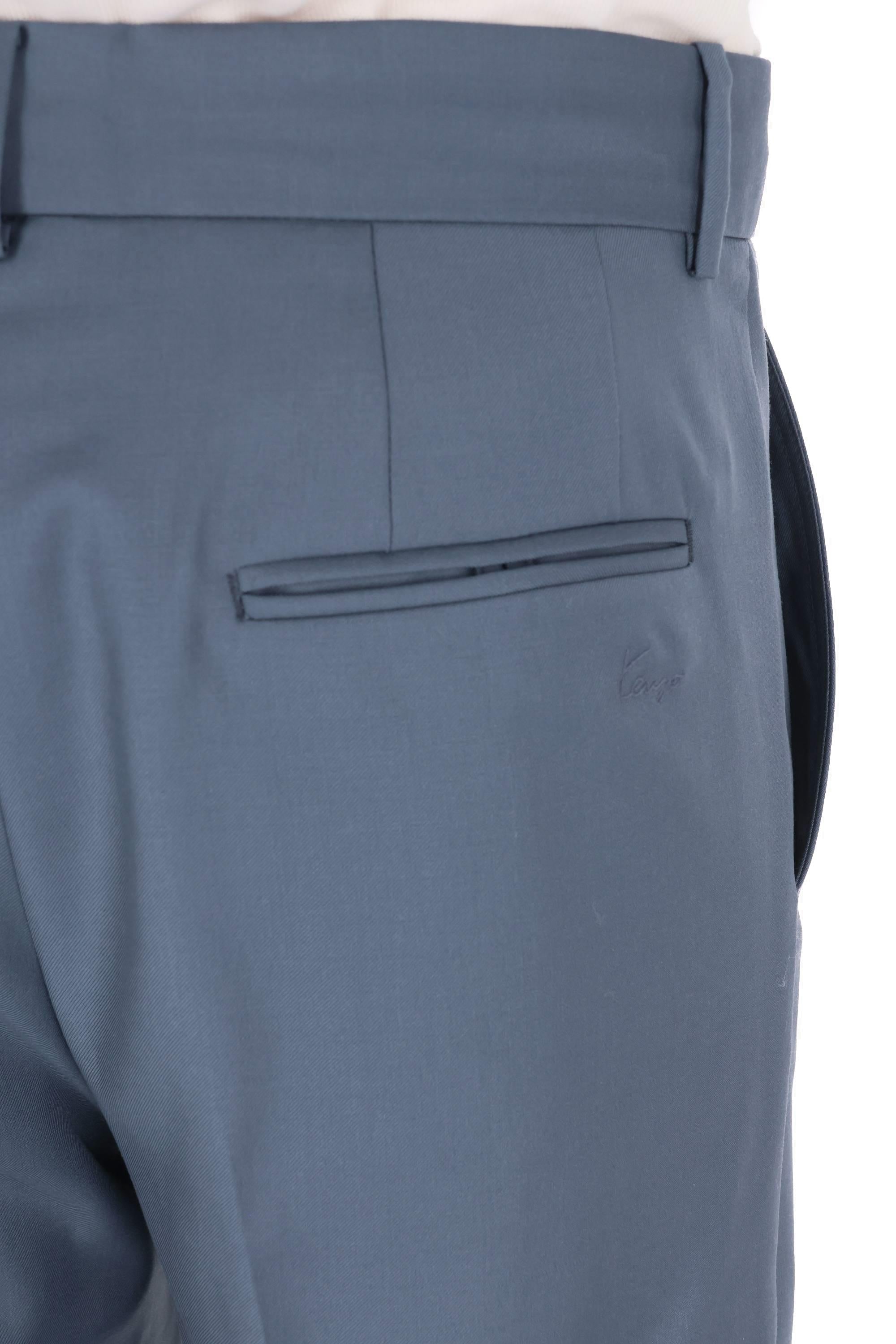 Kenzo Pantalone tailored in lana straight FG55PA2199TV 98