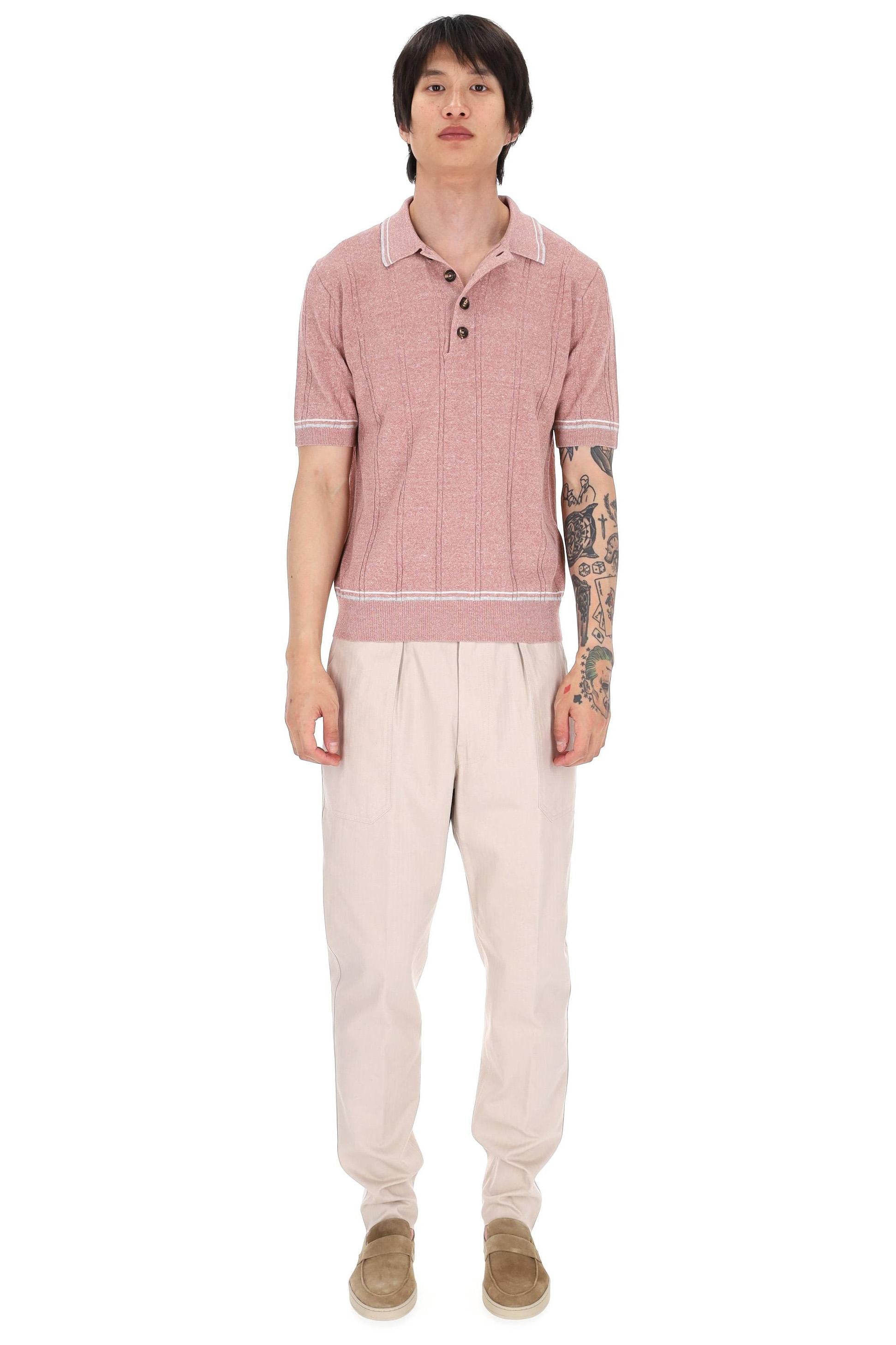 Eleventy Polo a trecce in lino-cotone M76MAGM42 MAG0M018/2 991301