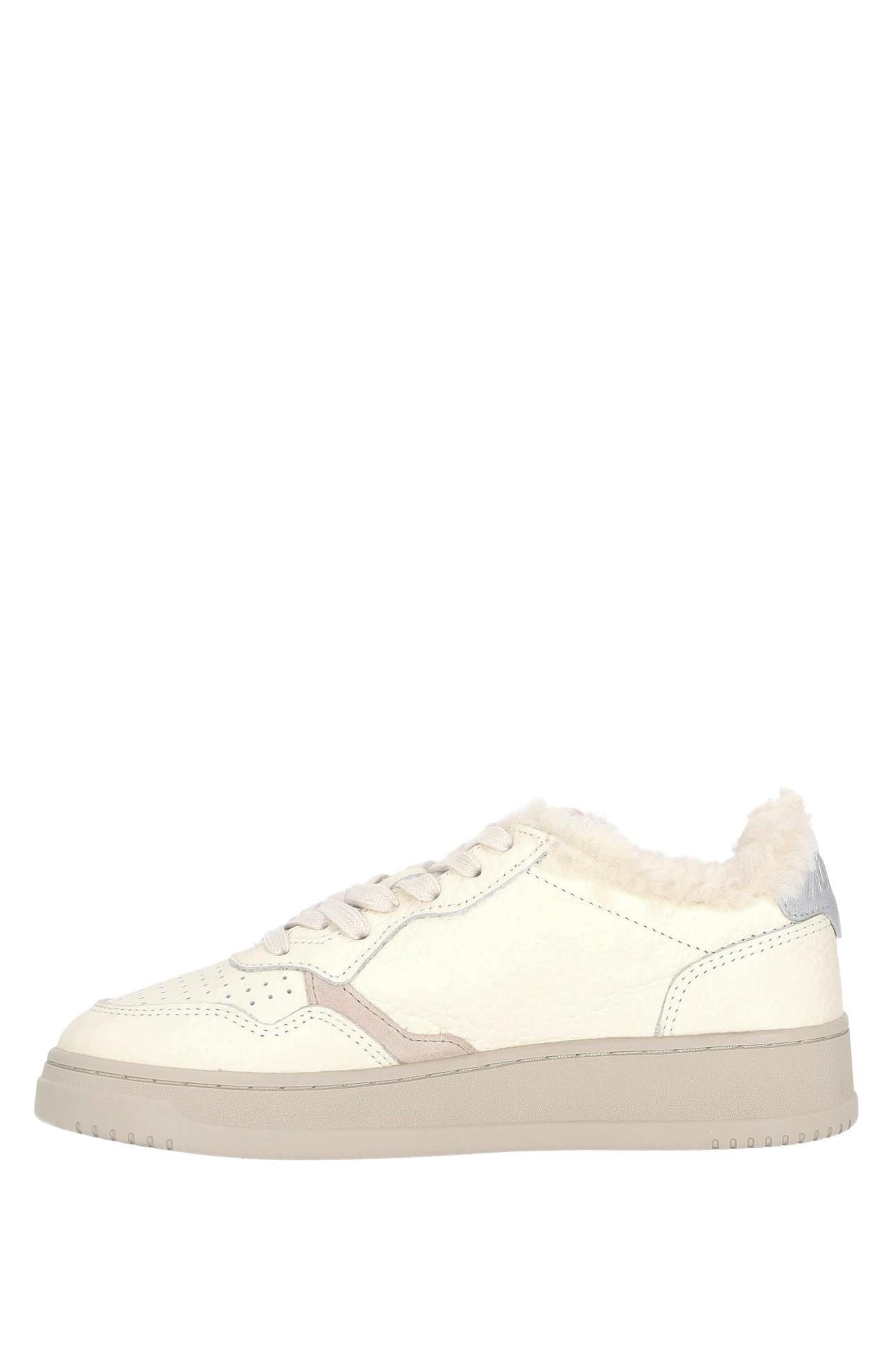 Autry Sneaker Medalist donna in pelle elephant interno orsetto AULW EX18 SLV/BK/PW/GR