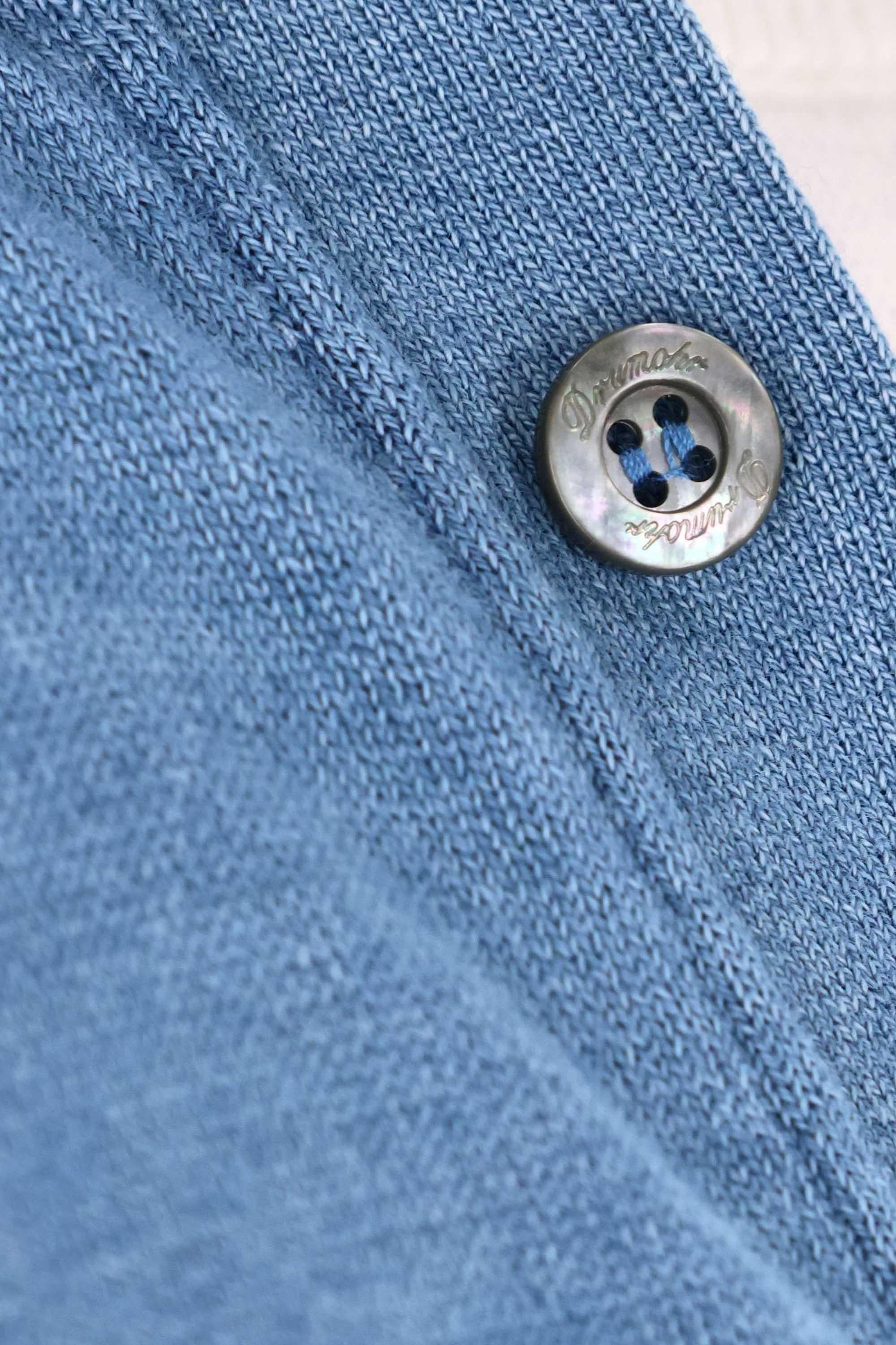 Camicia manica lunga in denim effetto brinato D0C111DB 001 Drumohr