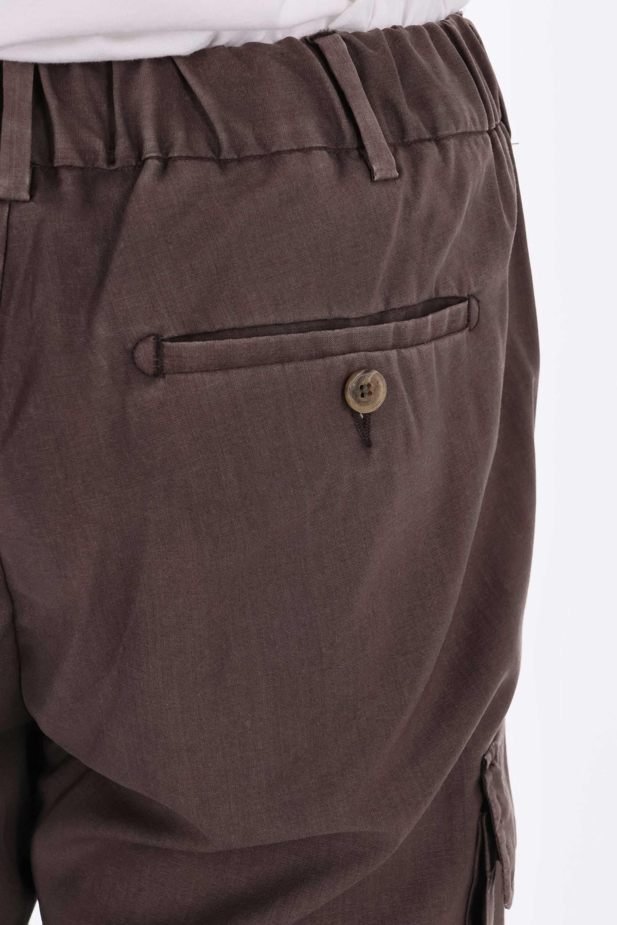 Pantalone in lana superlight delavè modello cargo 25M13L 99 81 Myths