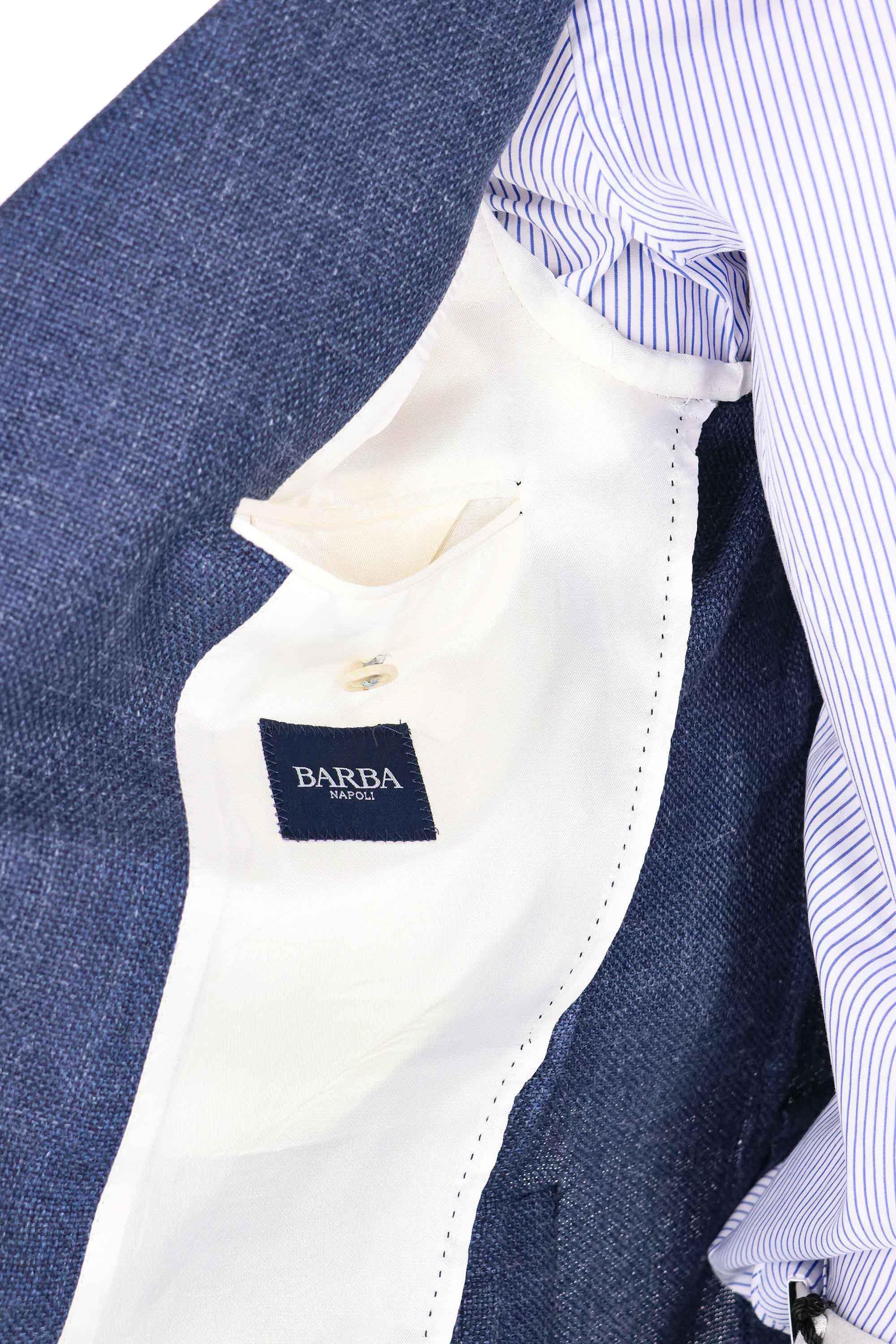 Barba Giacca doppiopetto sartoriale tramata in lana-seta-lino DP 53000 0088