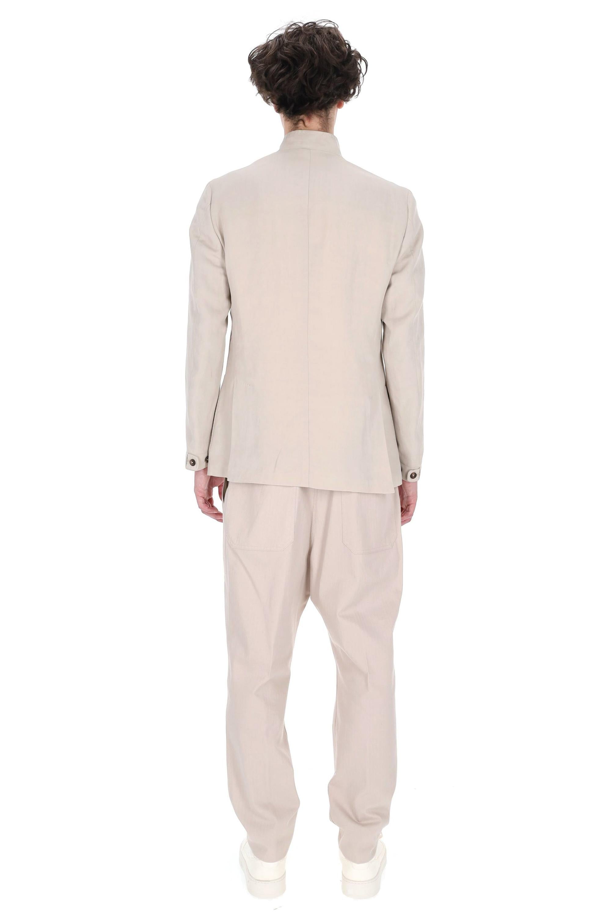 Eleventy Giacca modello Mao collo coreano in lyocell-lino M75GIAM05 TES0M116 02
