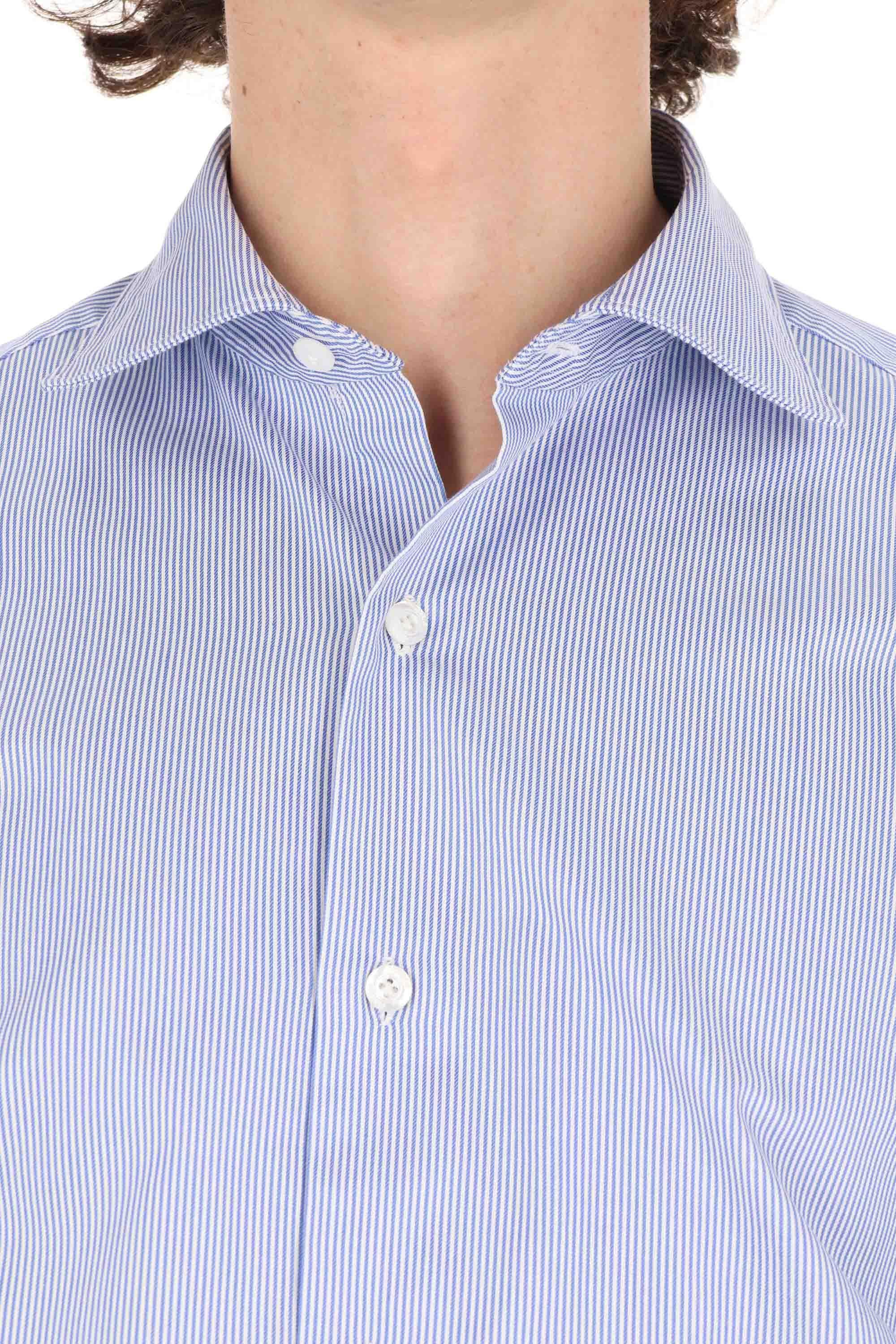 Finamore Camicia sartoriale bacchettata in twill 120's linea Milano ML58-460109-C0511E 02