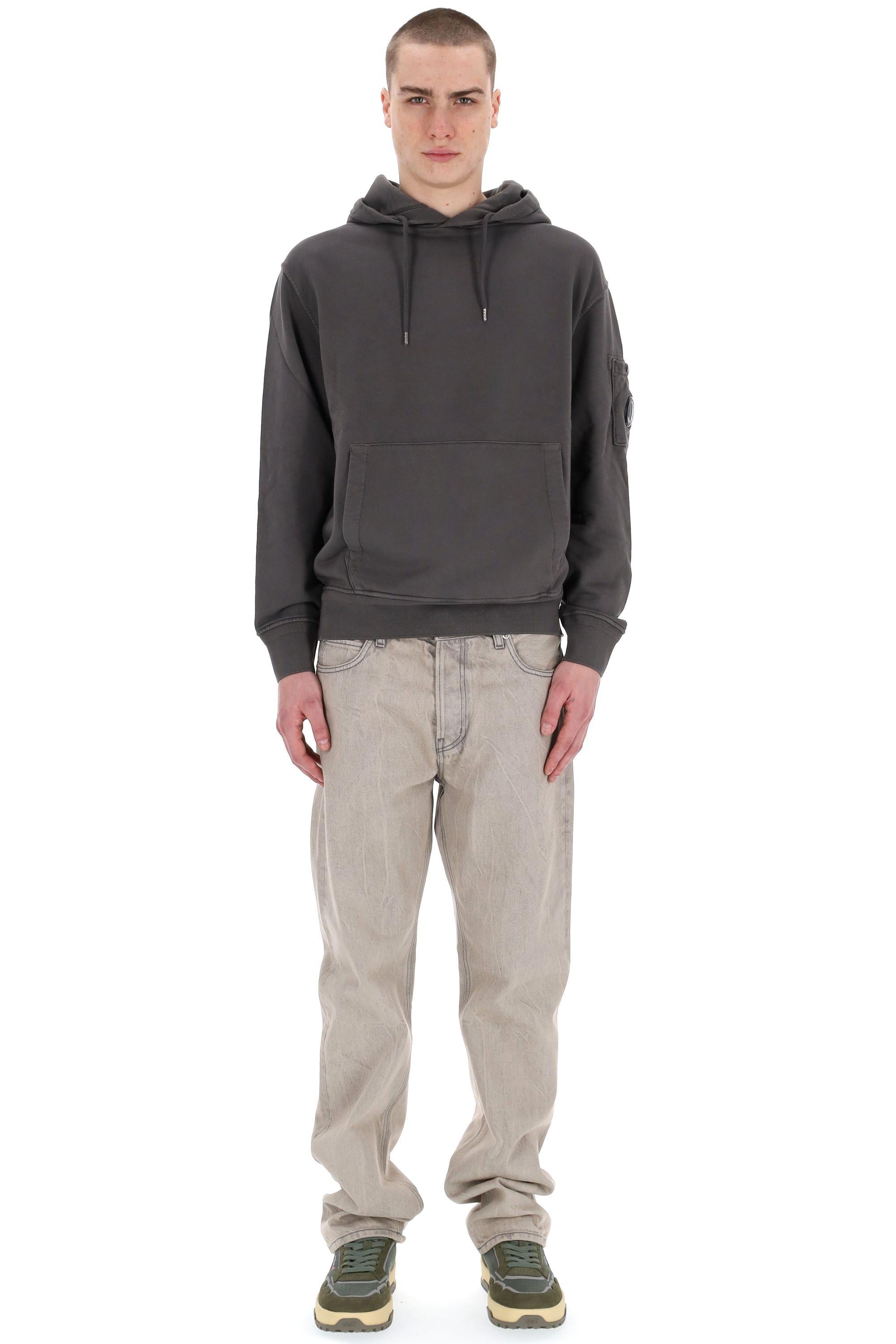 Felpa con cappuccio in cotone diagonale Resist Dyed MSS099A11 0044R 935 CP Company