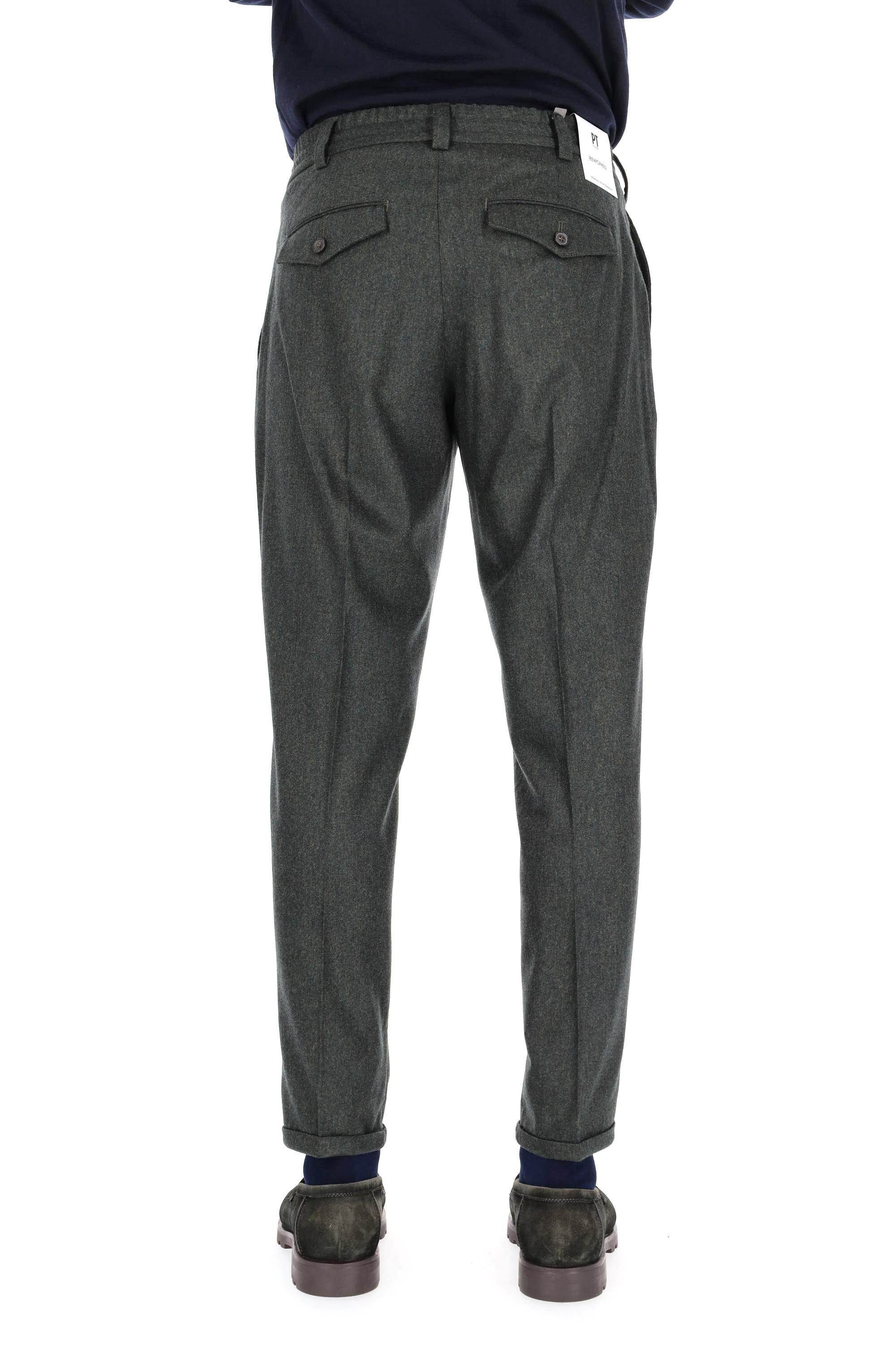PT Torino Pantaloni flanella di lana-cashmere modello The Rebel RFRBB30REW TO03 0450