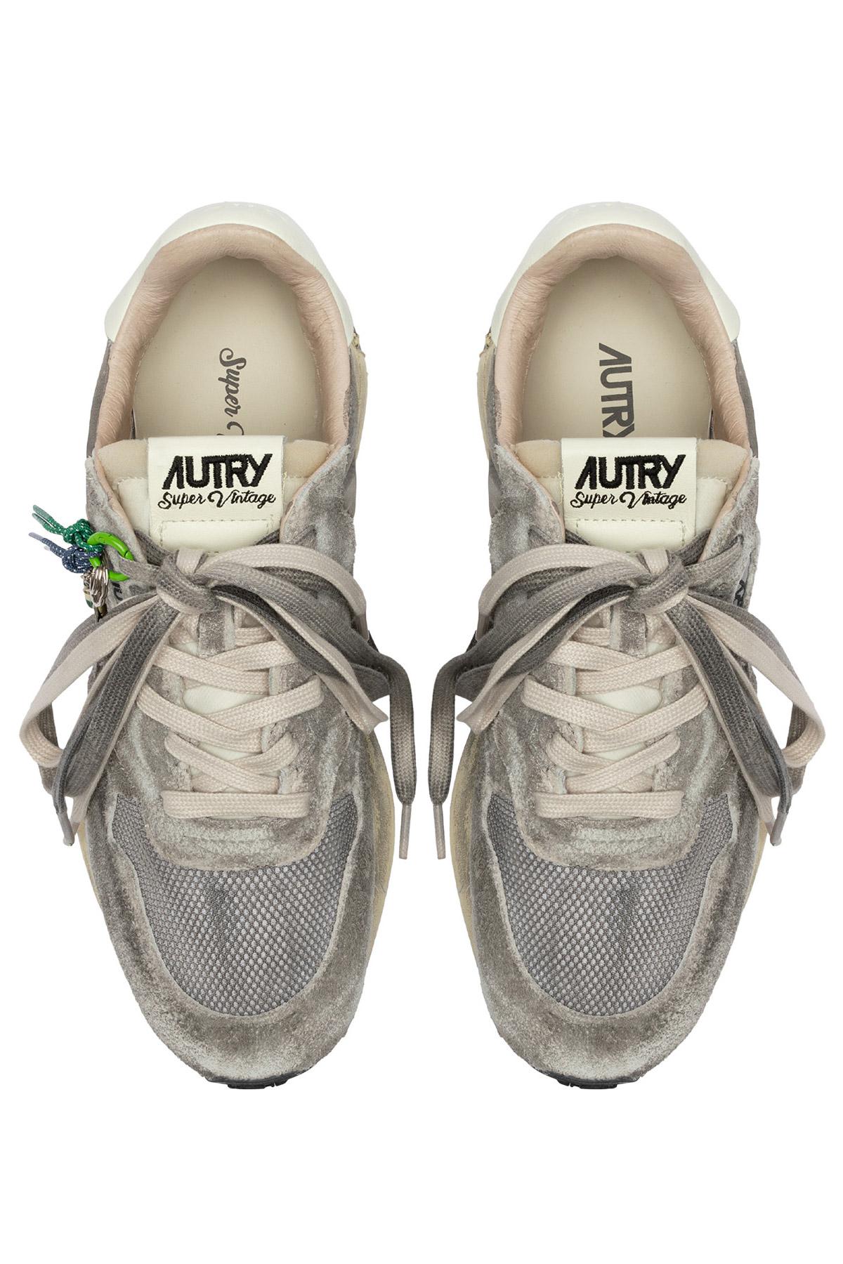 Autry Sneaker Reelwind SuperVintage in camoscio e mesh WVLM YS07 BLK/WHT