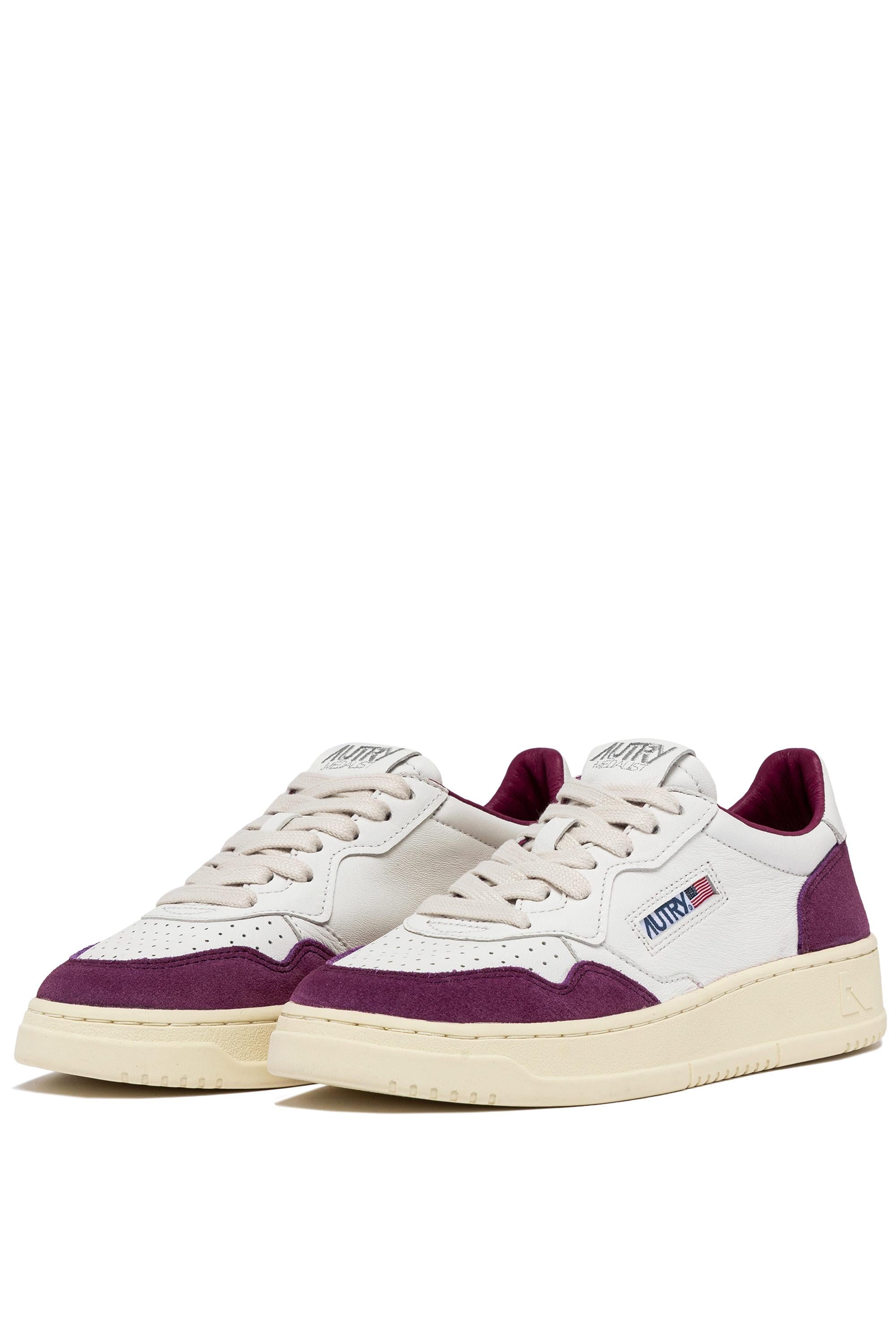 Autry Sneaker Medalist in pelle di capra e camoscio fucsia AULW GS39 WHT/SCRLT