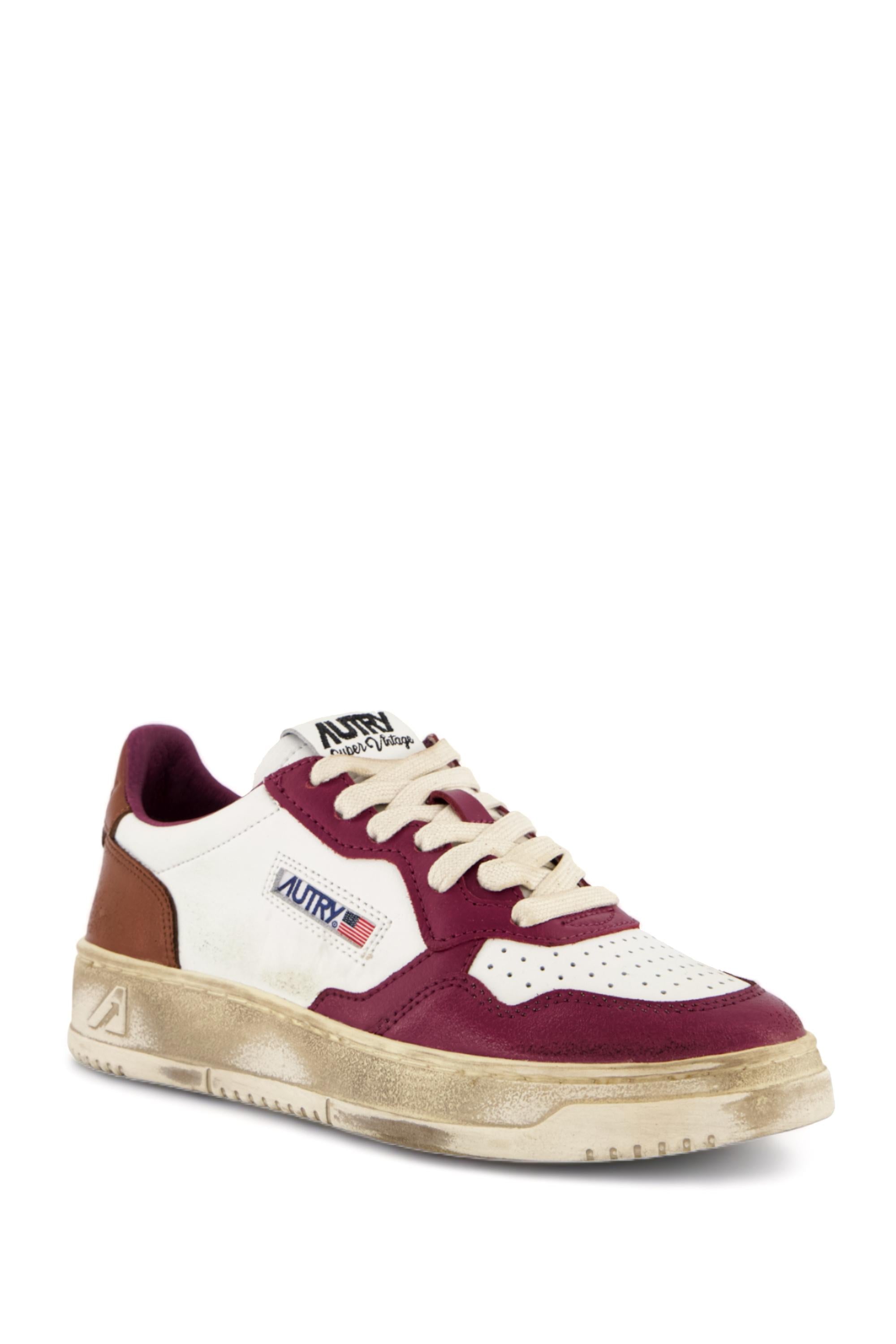 Autry Sneaker donna super vintage in pelle AVLW SV40 RSPRYRD/CSHL