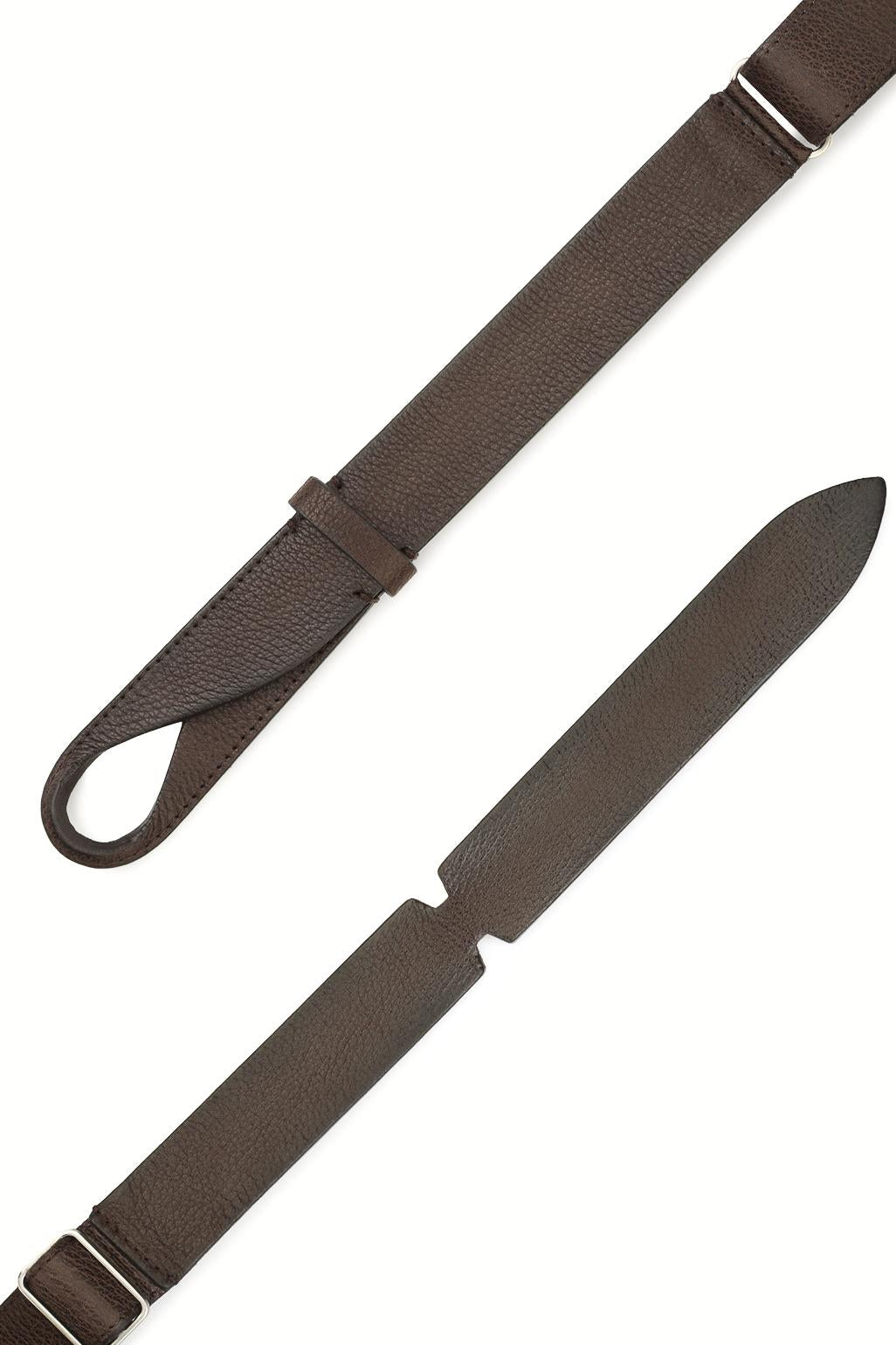 Orciani Cintura senza fibbia in pelle chevrette NB0074-CHE/3 T.MORO